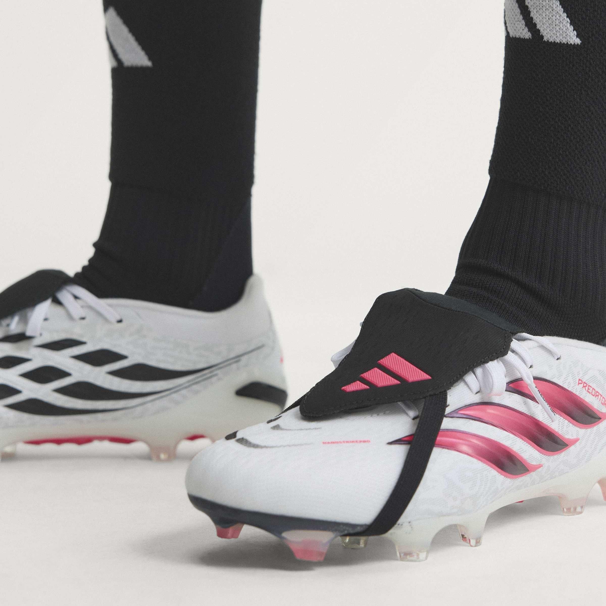 White/Coral - adidas - Men's Predator Pro Fold Over Tongue Firm Ground Football Boots - 3