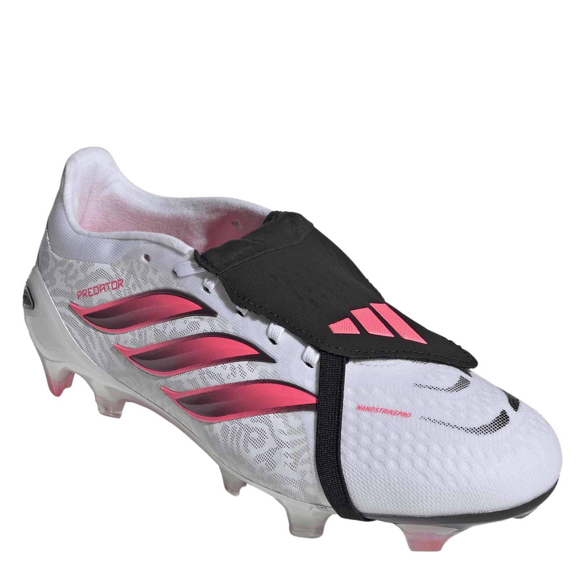 White/Coral - adidas - Men's Predator Pro Fold Over Tongue Firm Ground Football Boots - 4