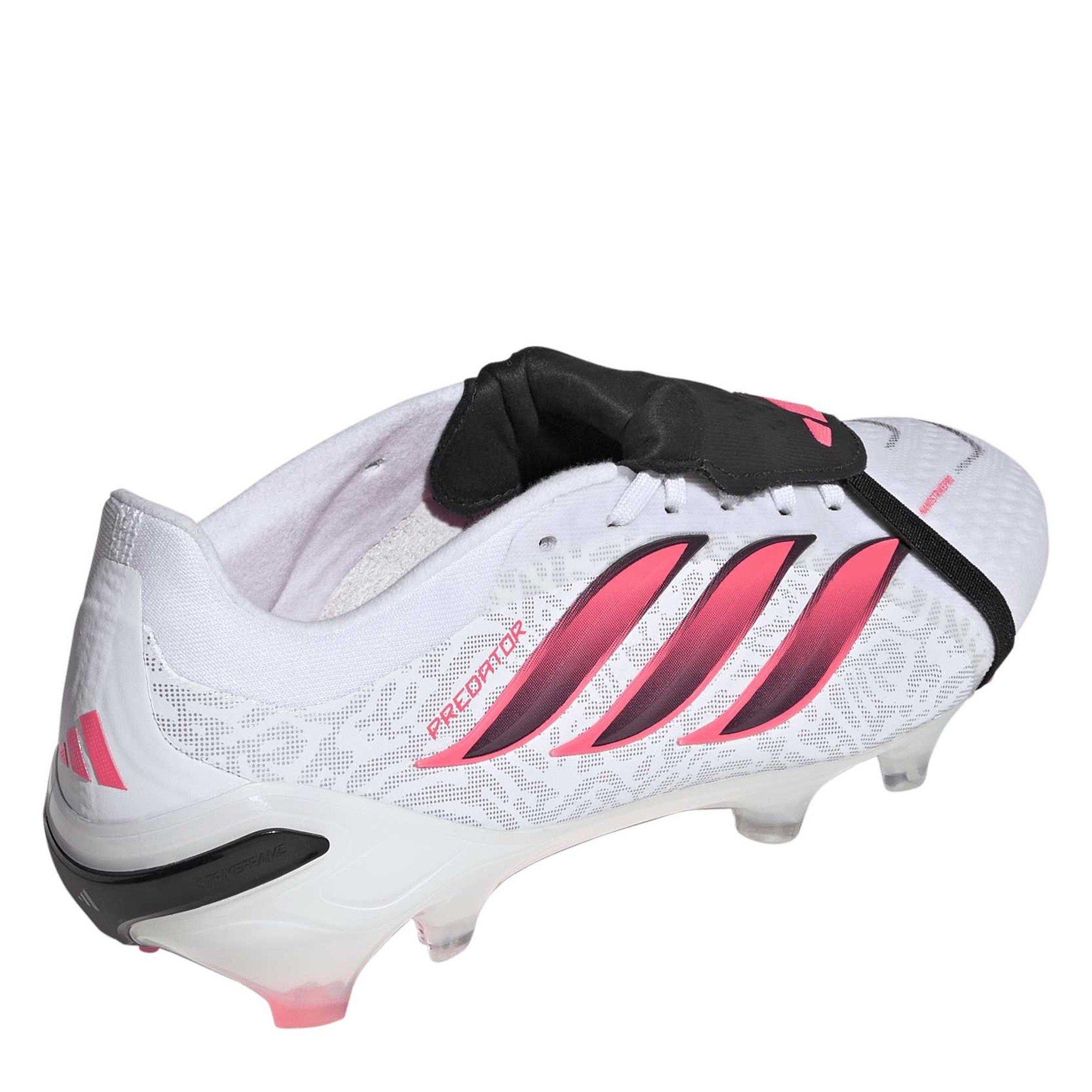 White/Coral - adidas - Men's Predator Pro Fold Over Tongue Firm Ground Football Boots - 5