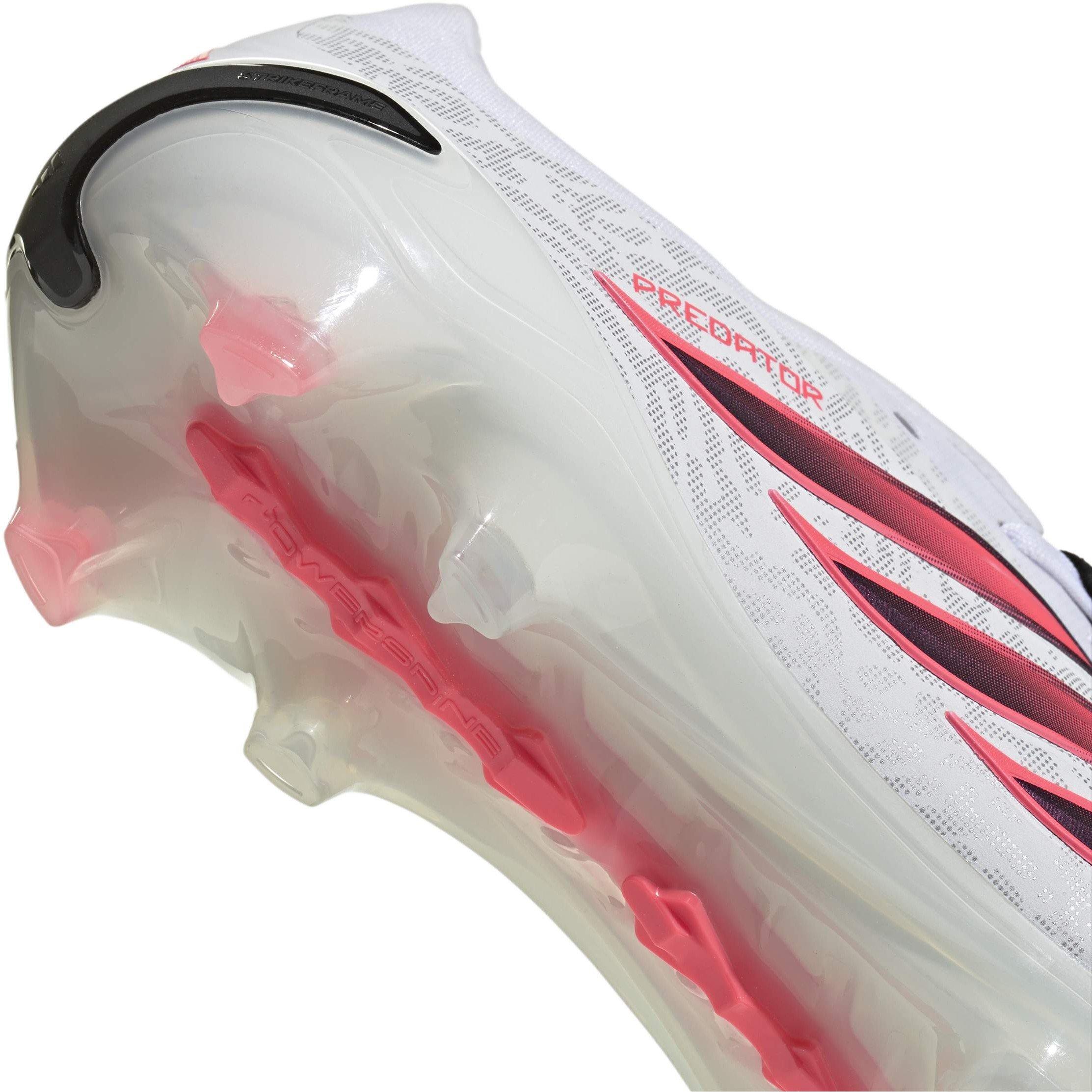 White/Coral - adidas - Men's Predator Pro Fold Over Tongue Firm Ground Football Boots - 9