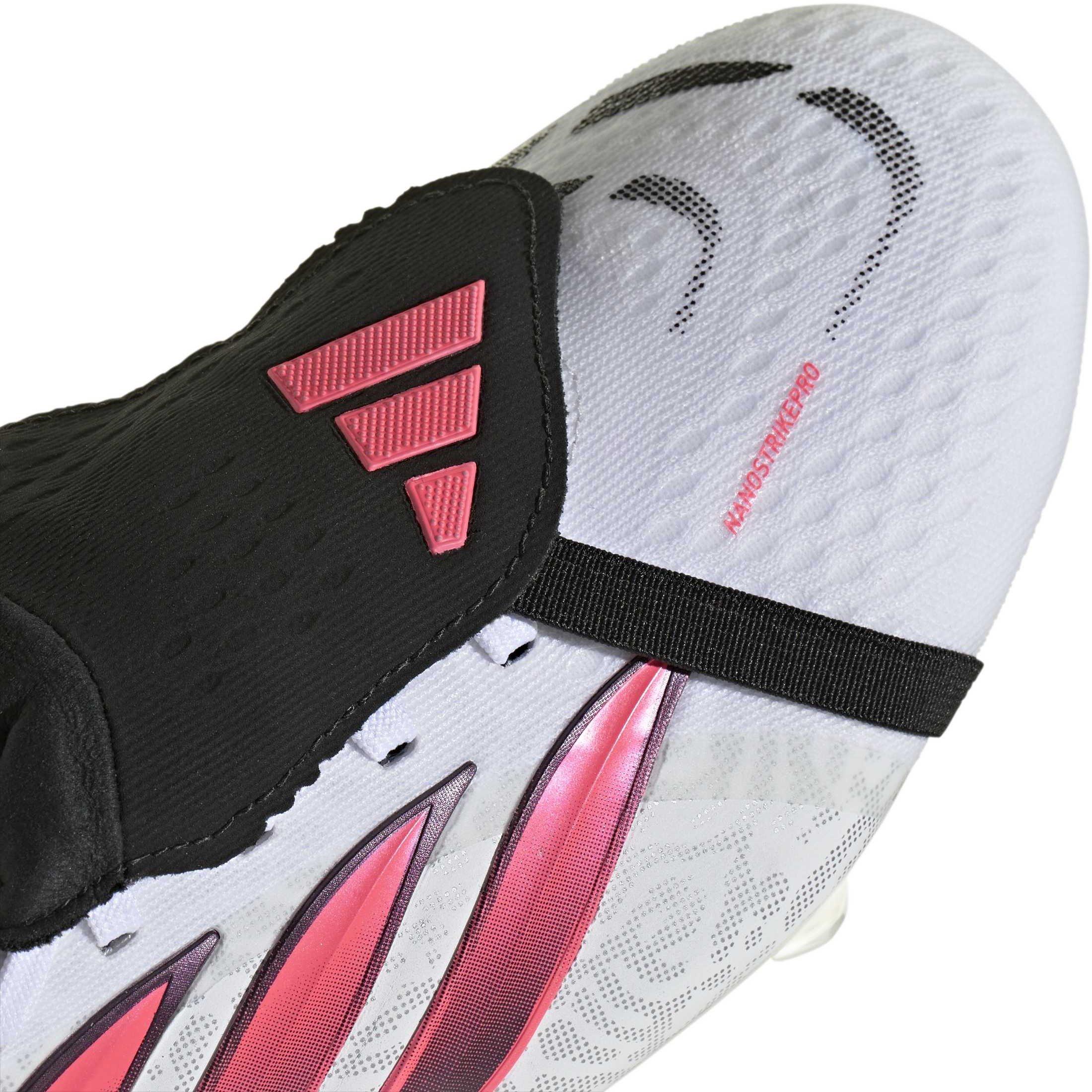 White/Coral - adidas - Men's Predator Pro Fold Over Tongue Firm Ground Football Boots - 10