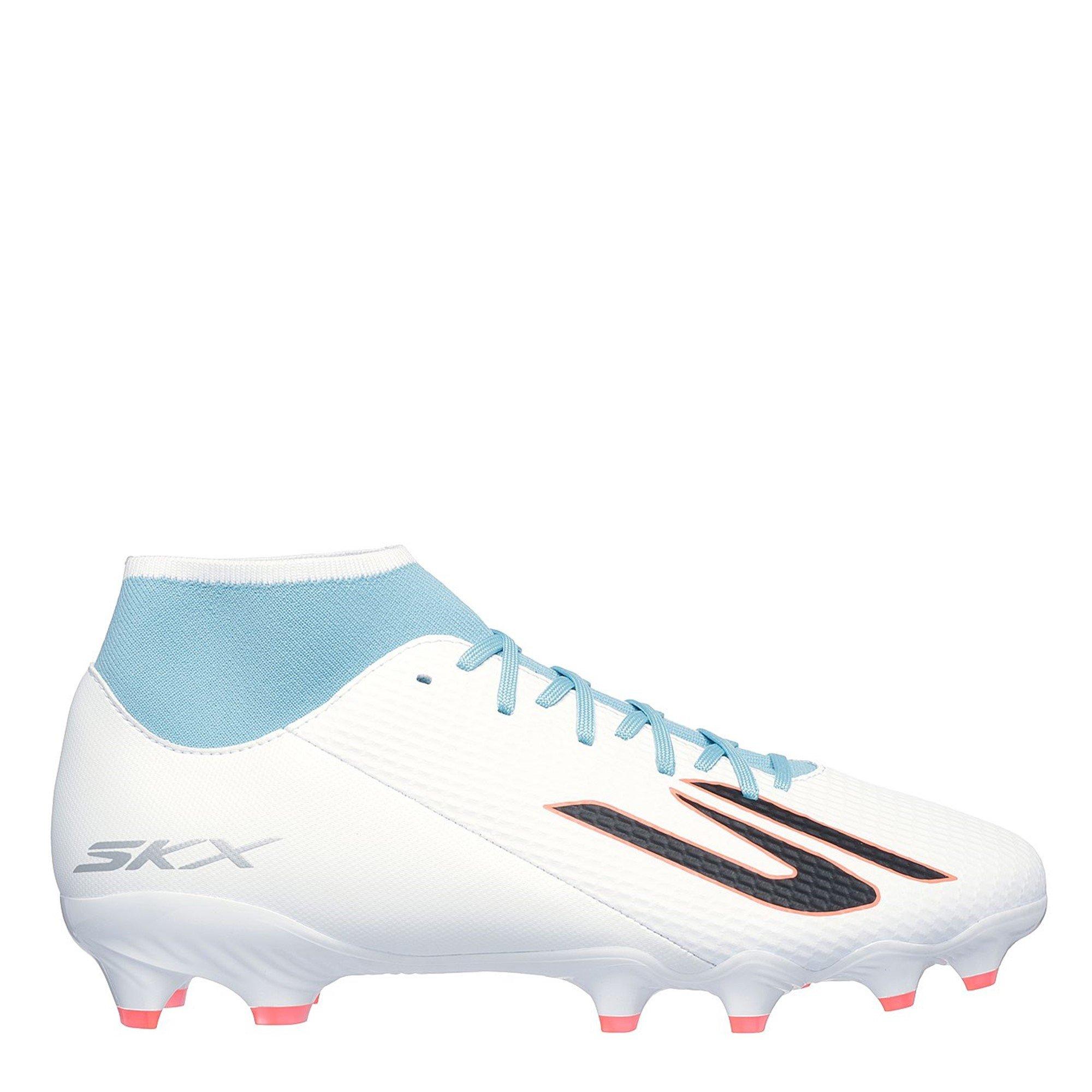 White/Blue - Skechers - SKX.2 Academy Adults High Firm Ground Football Boots - 2