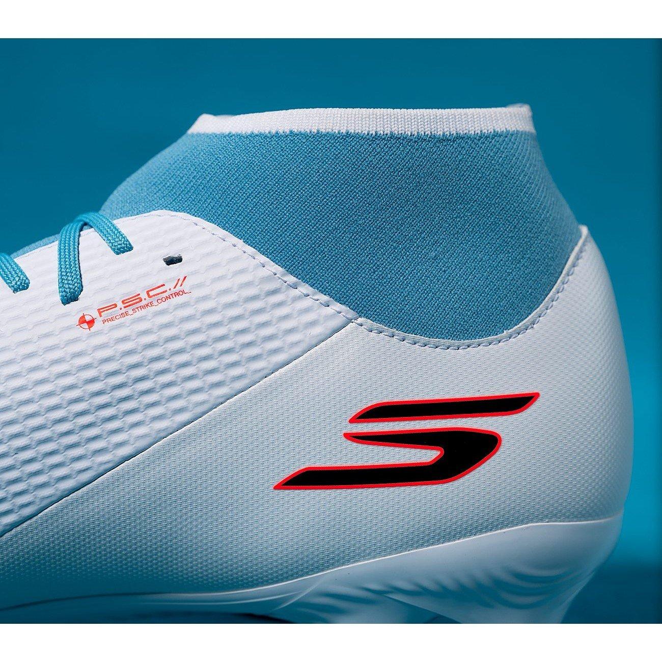 White/Blue - Skechers - SKX.2 Academy Adults High Firm Ground Football Boots - 6