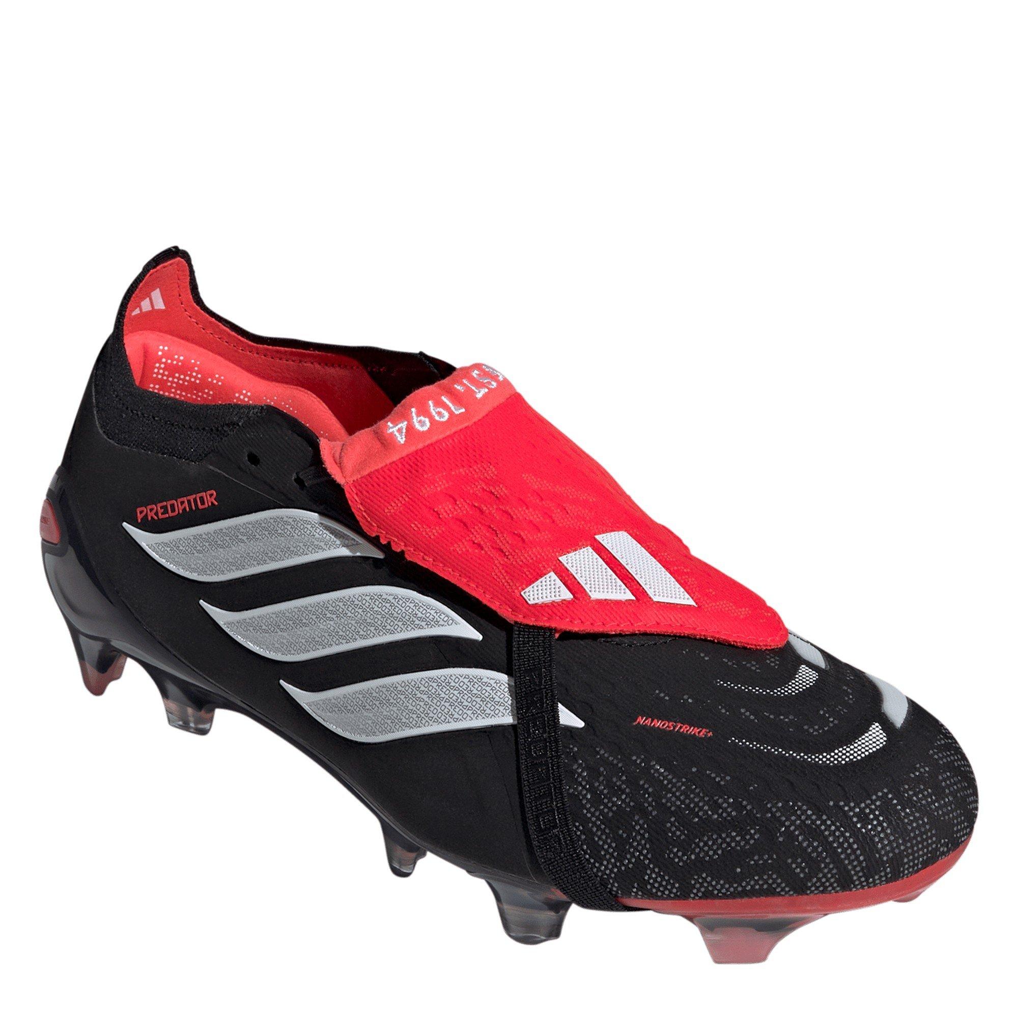 Crno/Crveno - adidas - Mens Predator Elite Fold-Over Tongue Firm Ground Football Boots - 3