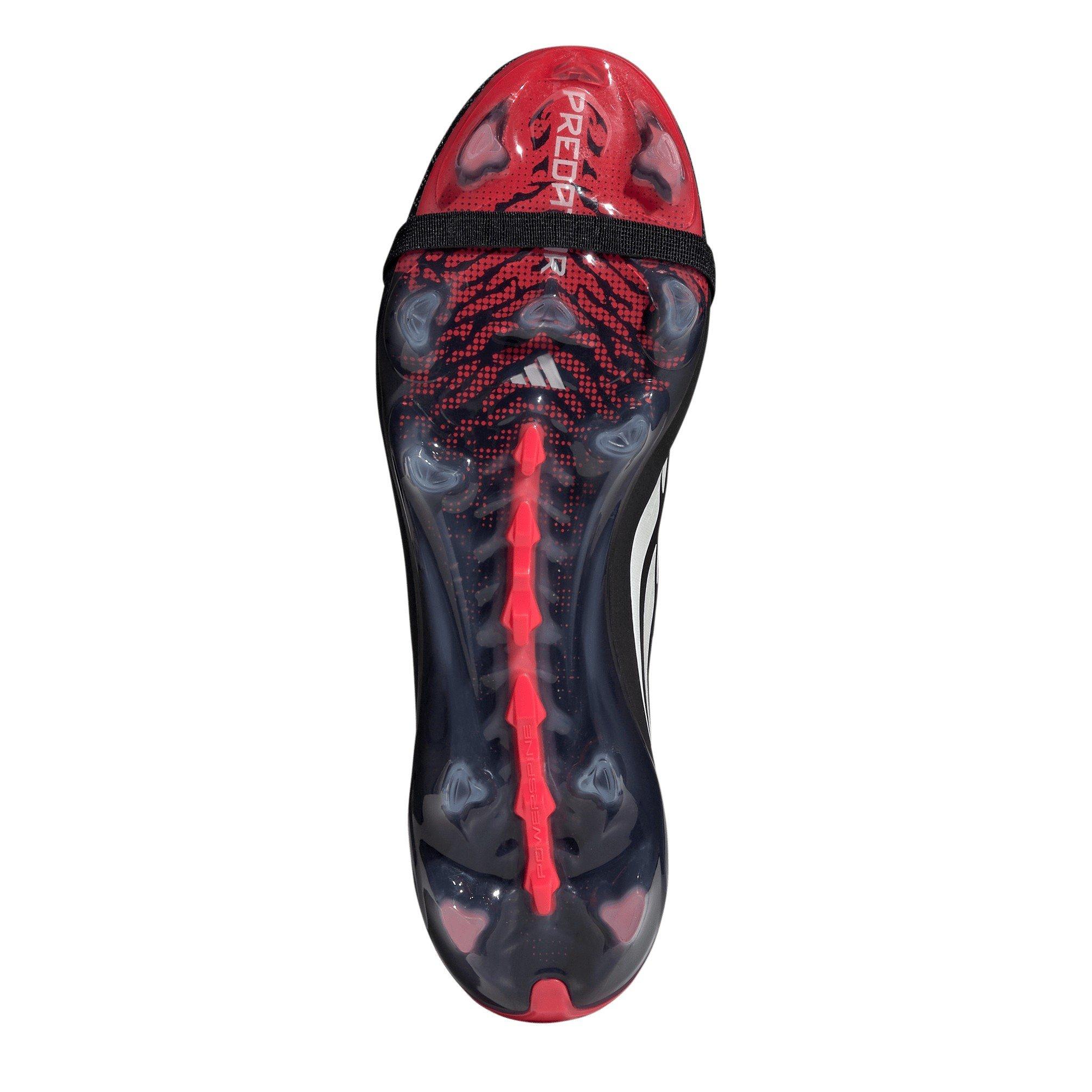 Crno/Crveno - adidas - Mens Predator Elite Fold-Over Tongue Firm Ground Football Boots - 6