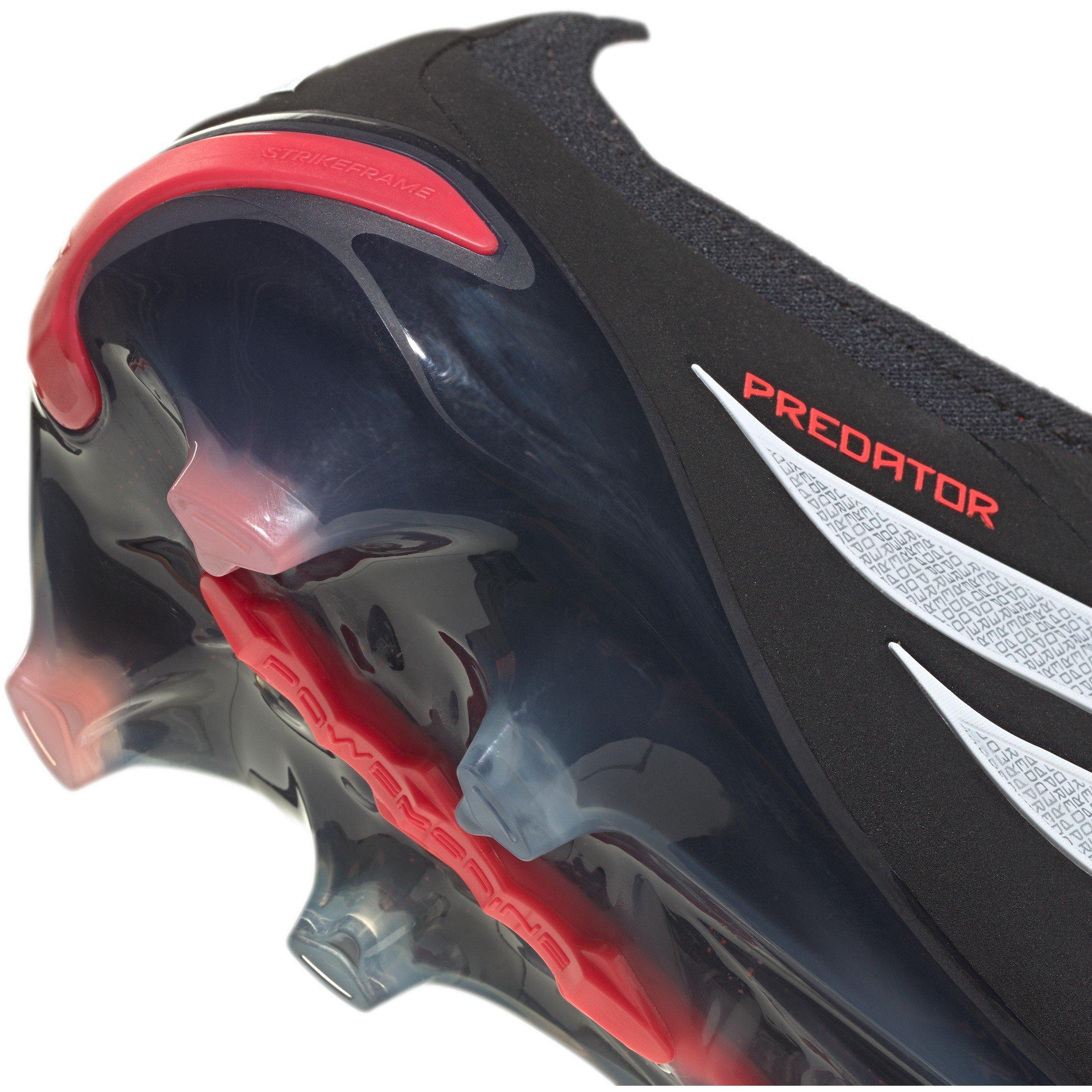 Crno/Crveno - adidas - Mens Predator Elite Fold-Over Tongue Firm Ground Football Boots - 7