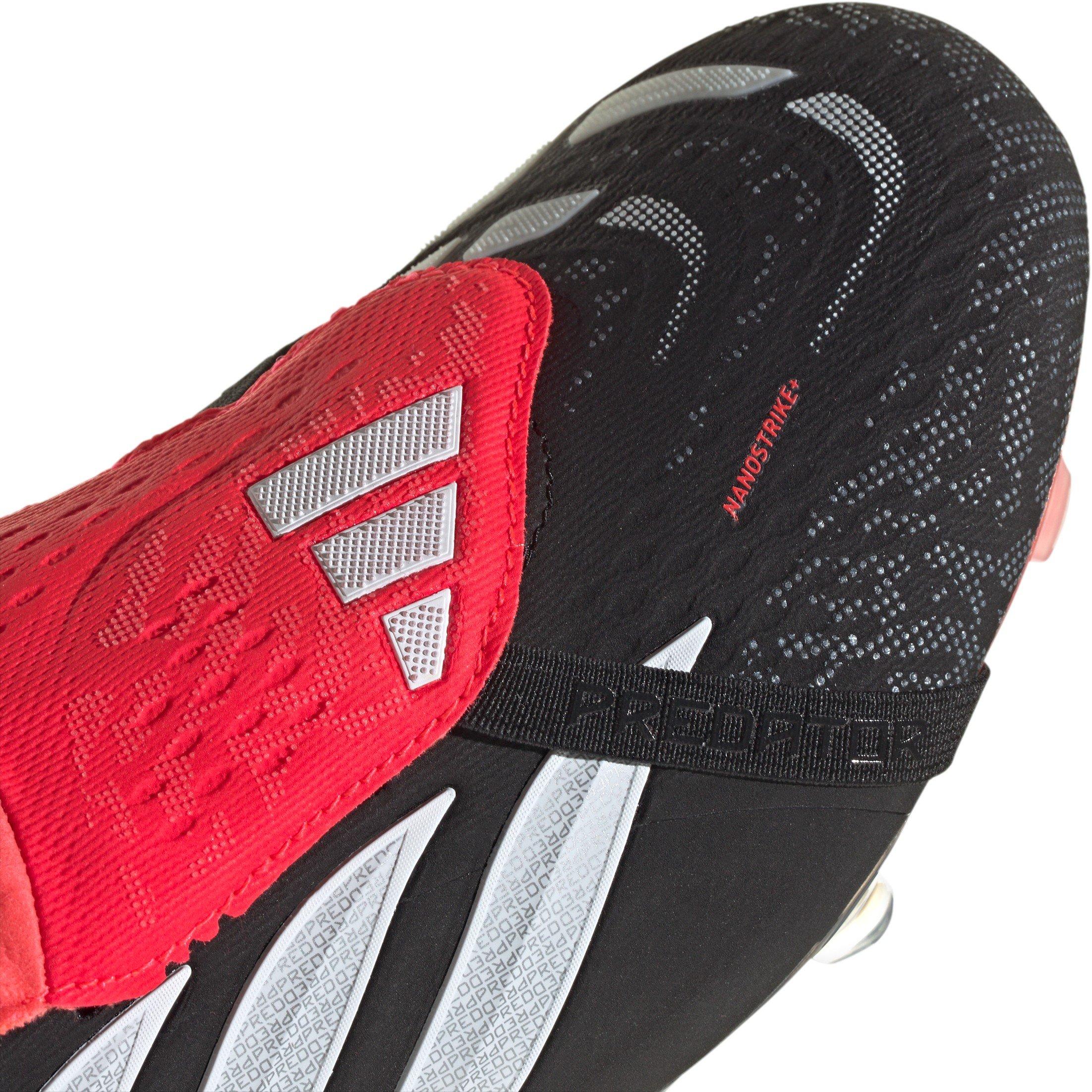 Crno/Crveno - adidas - Mens Predator Elite Fold-Over Tongue Firm Ground Football Boots - 8