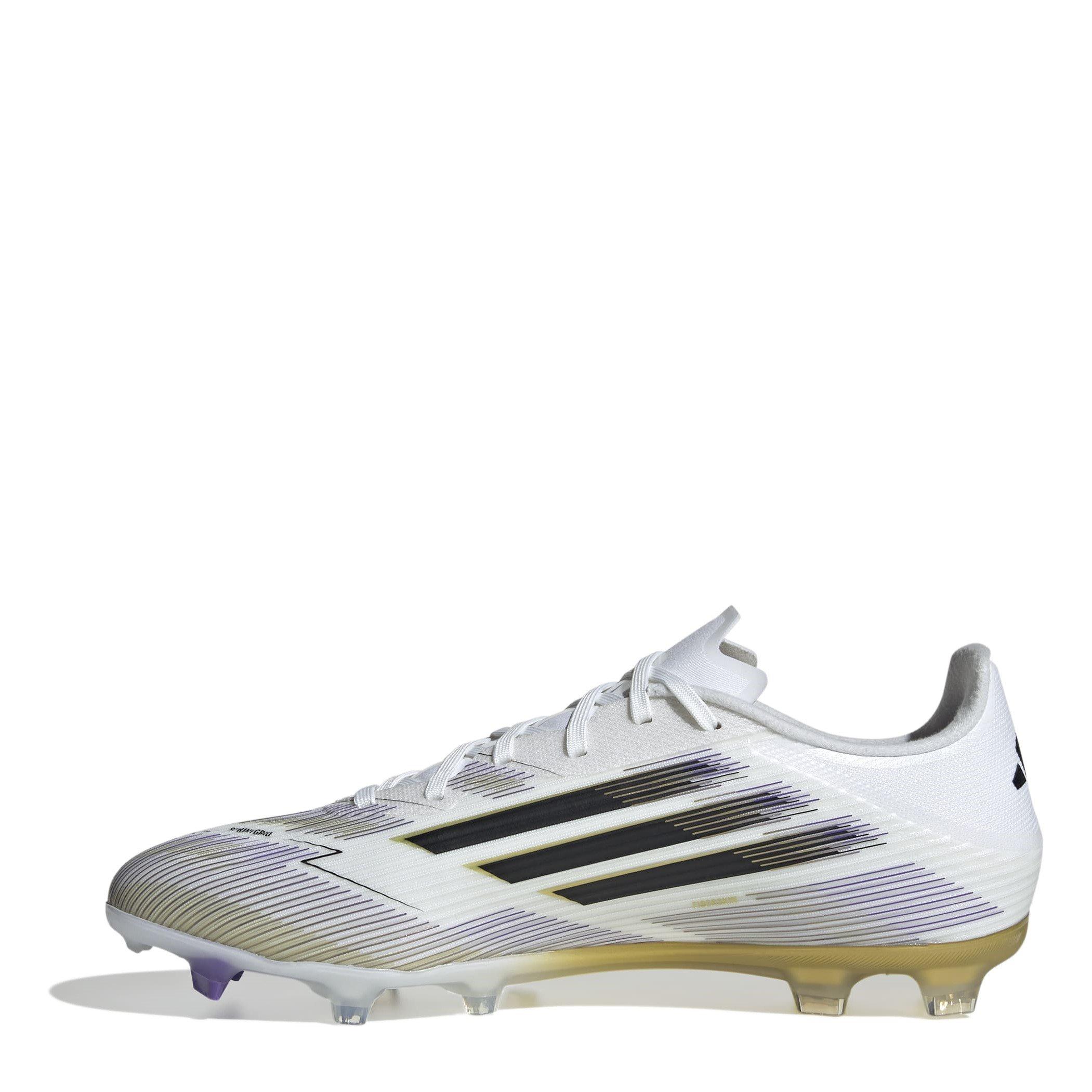 White/Blk/Gold - adidas - F50 League Adults Firm Ground Football Boots - 2