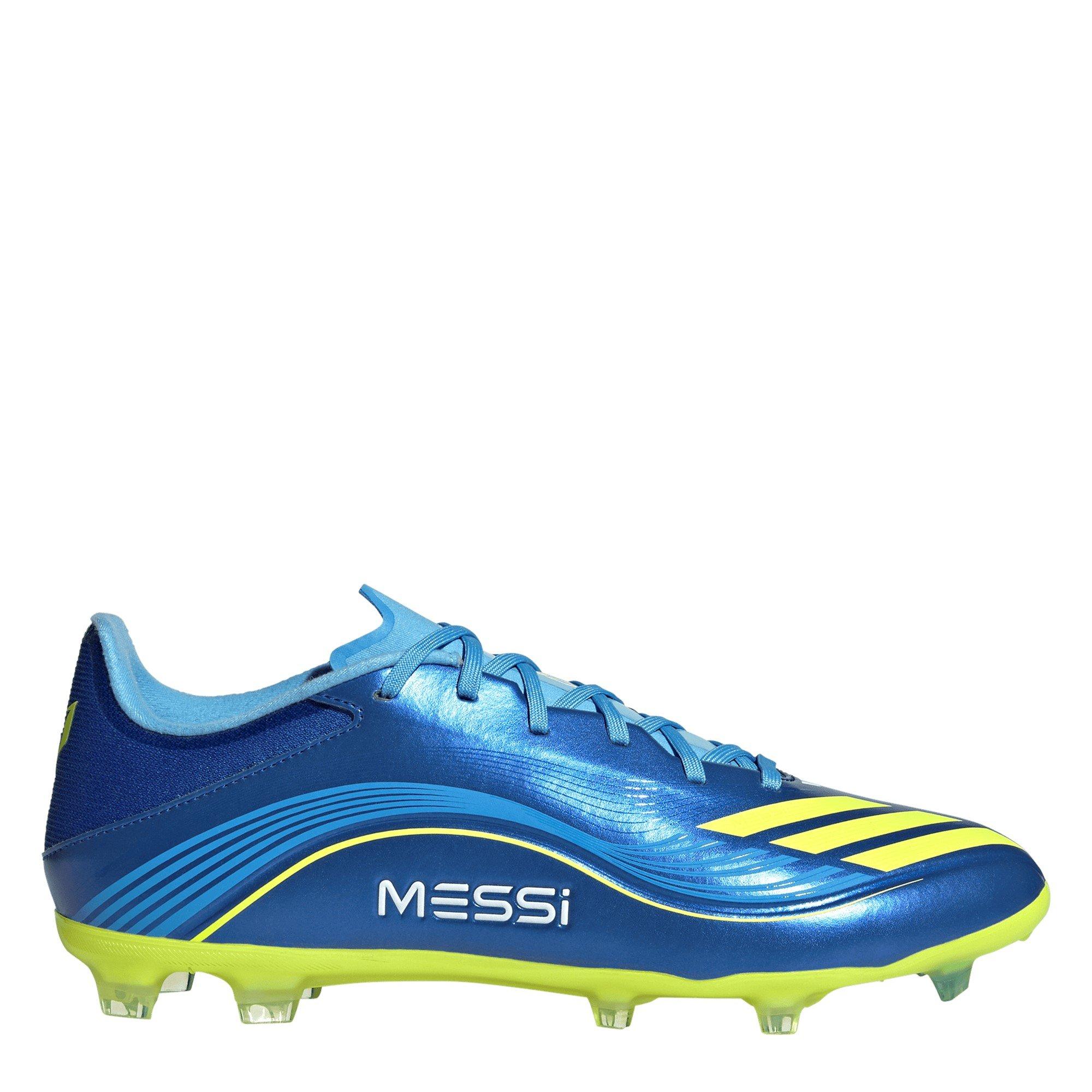 Adidas Men's F50 League Adults Firm Ground Football Boots - Blue/Yellow - 8.5 (42.7)