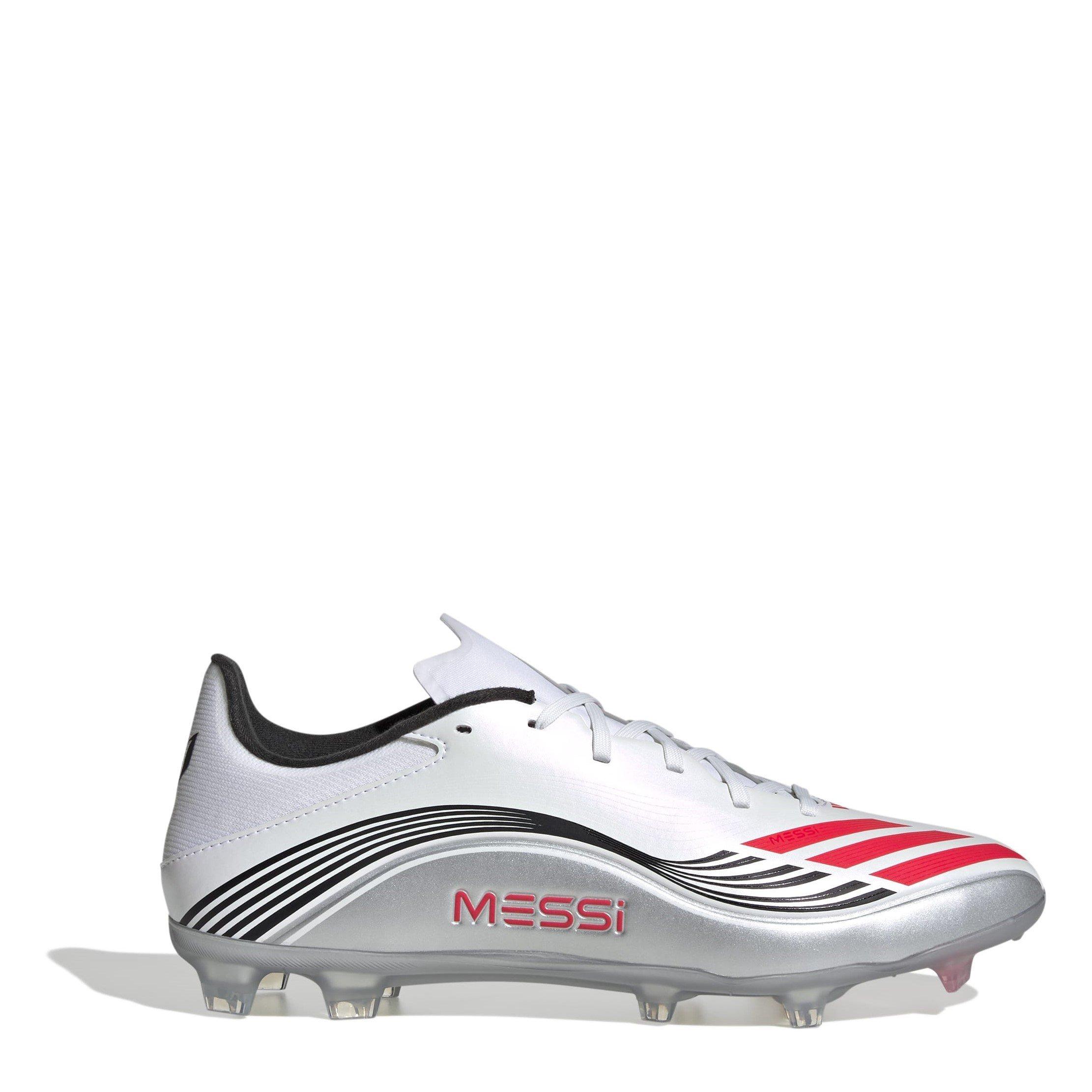 Adidas F50 League X Messi Fg/Mg White/Red/Silver - Image 5