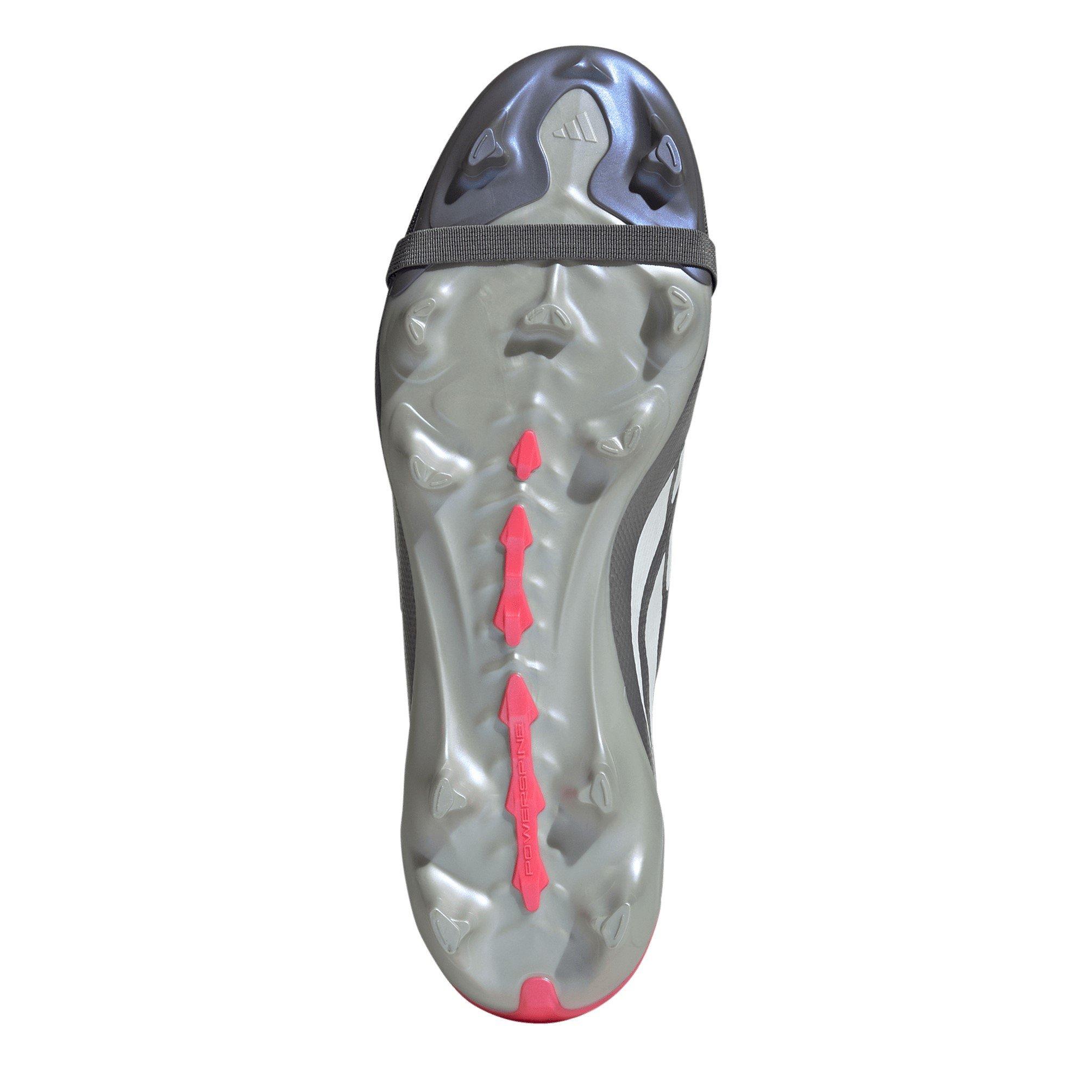 Gris/Rouge - adidas - Predator Fold-Over Tongue League Firm Ground Football Boots Mens - 6