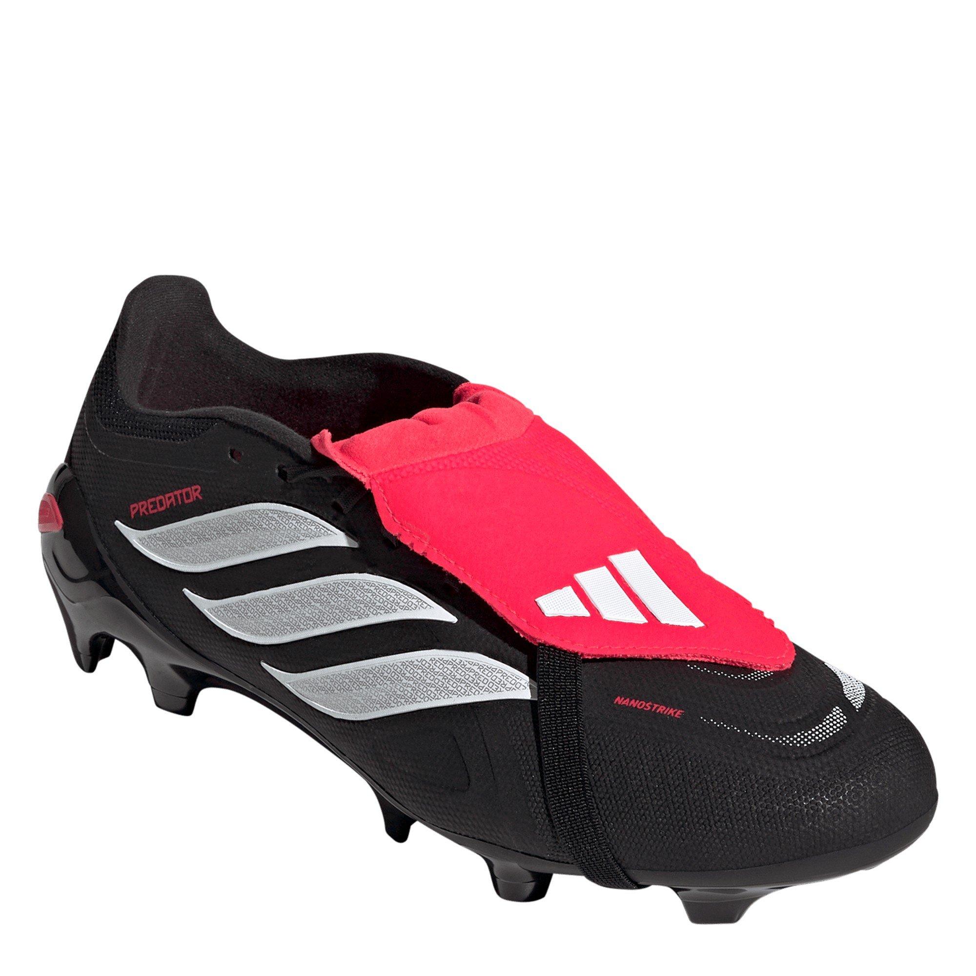 Black/Red - adidas - Predator Fold-Over Tongue League Firm Ground Football Boots Mens - 3