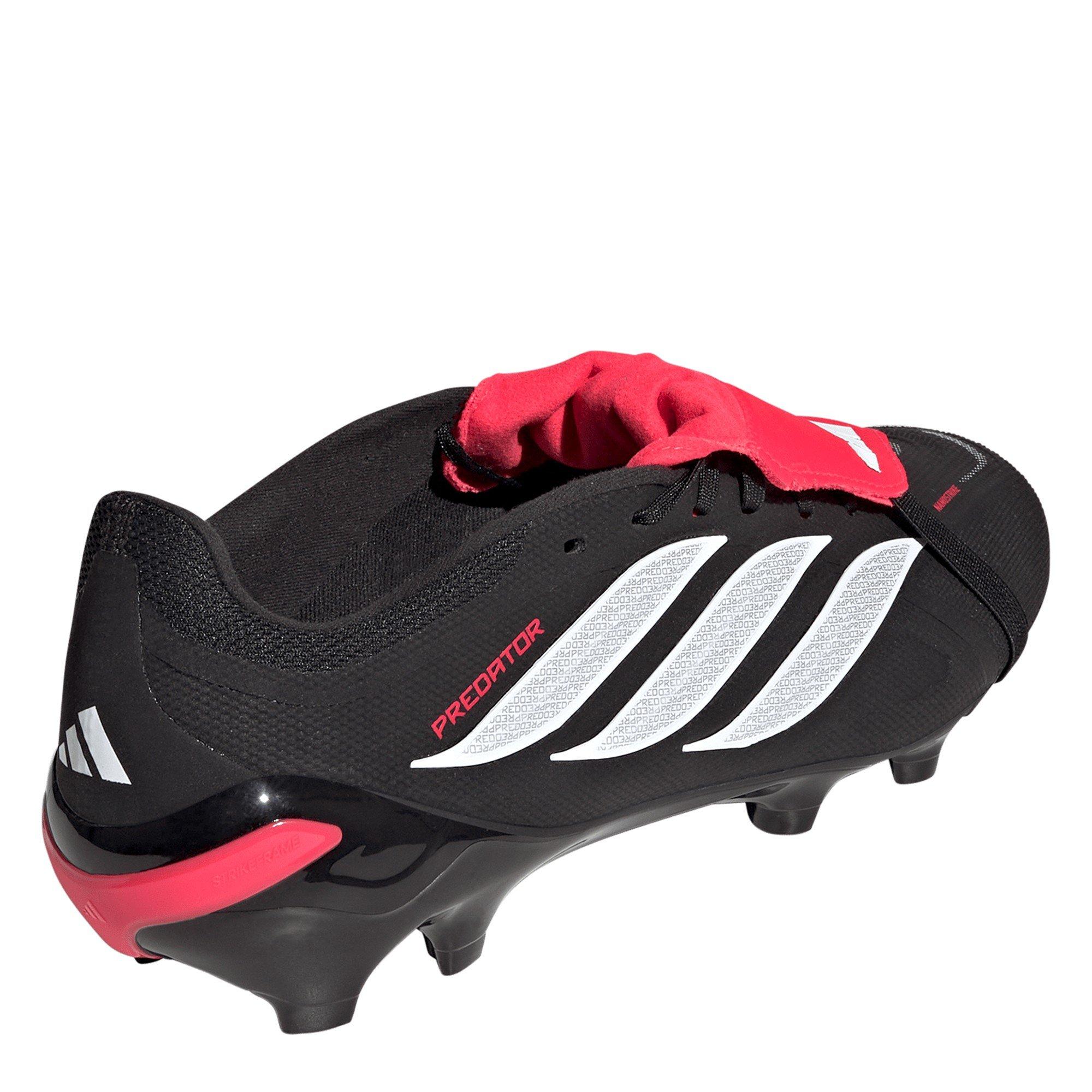 Black/Red - adidas - Predator Fold-Over Tongue League Firm Ground Football Boots Mens - 4