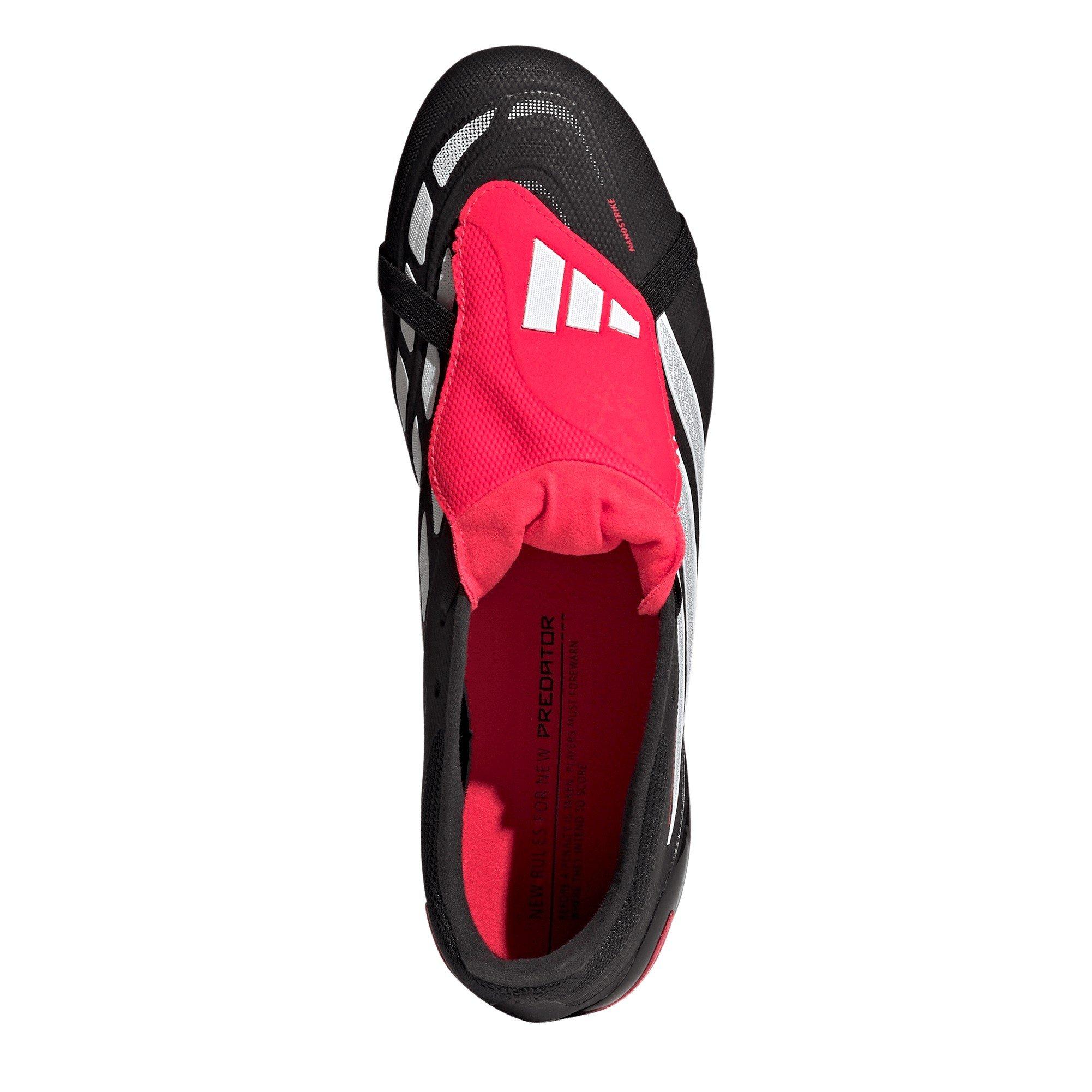 Black/Red - adidas - Predator Fold-Over Tongue League Firm Ground Football Boots Mens - 5
