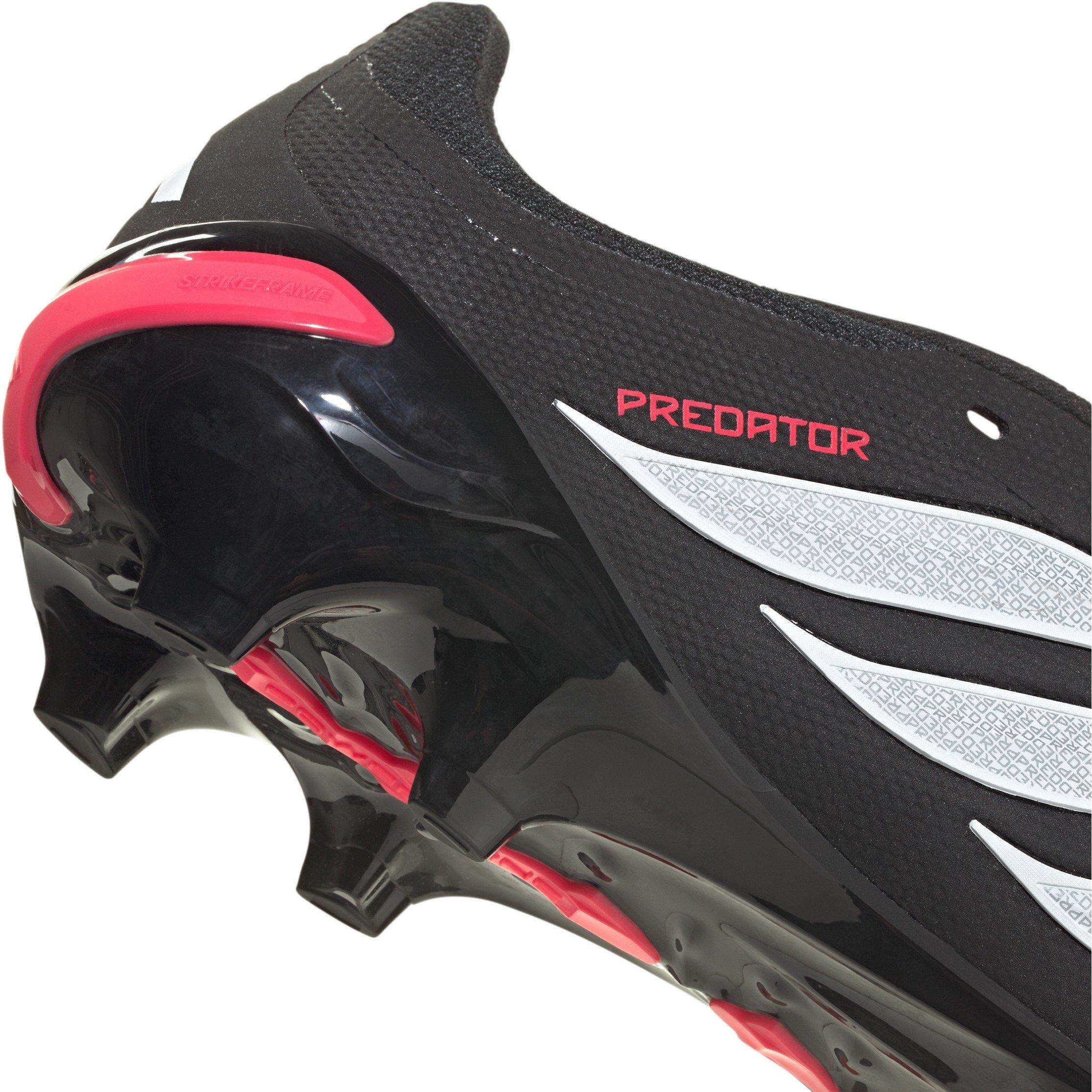 Black/Red - adidas - Predator Fold-Over Tongue League Firm Ground Football Boots Mens - 7