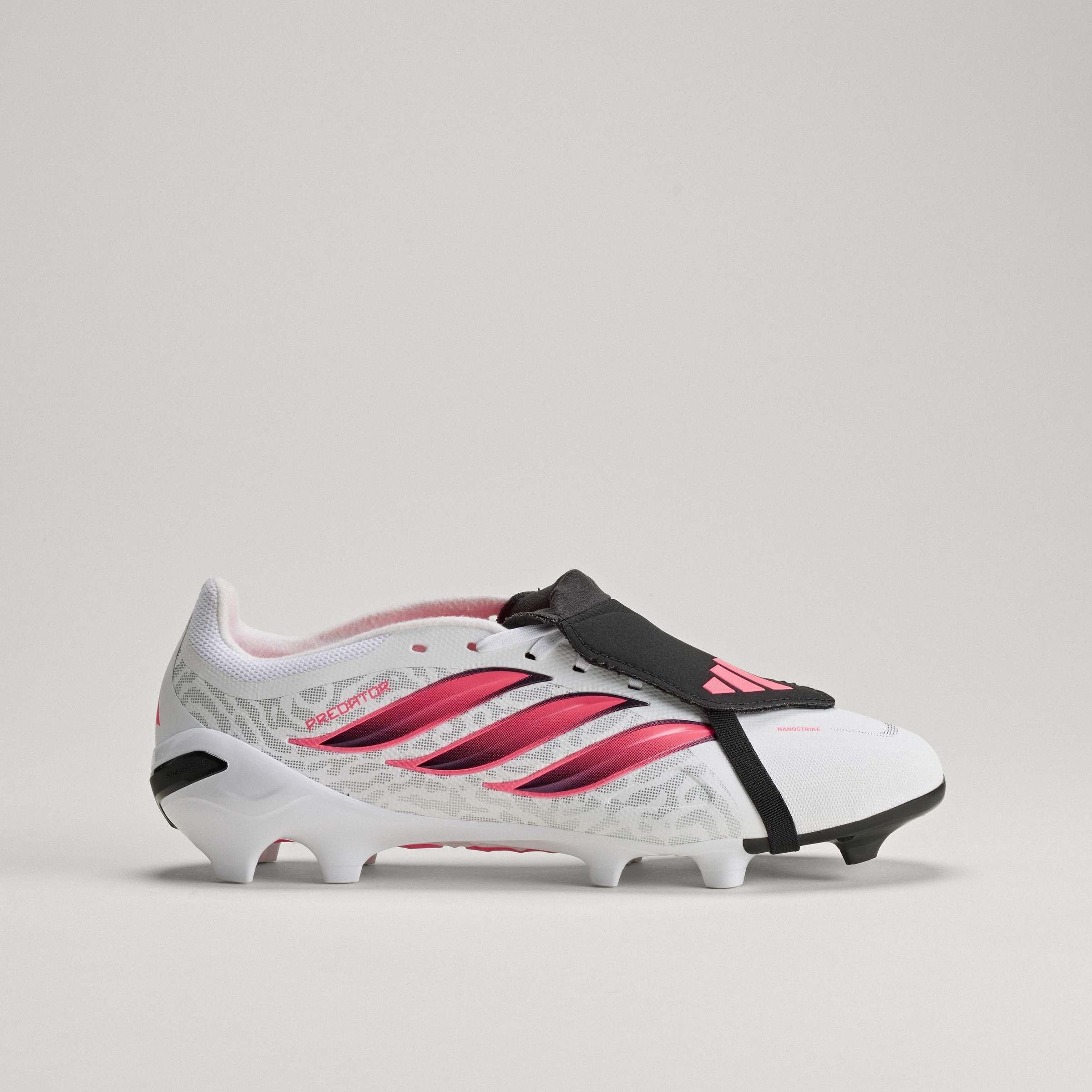 Wit/Koraal - adidas - Predator Fold-Over Tongue League Firm Ground Football Boots Mens - 12