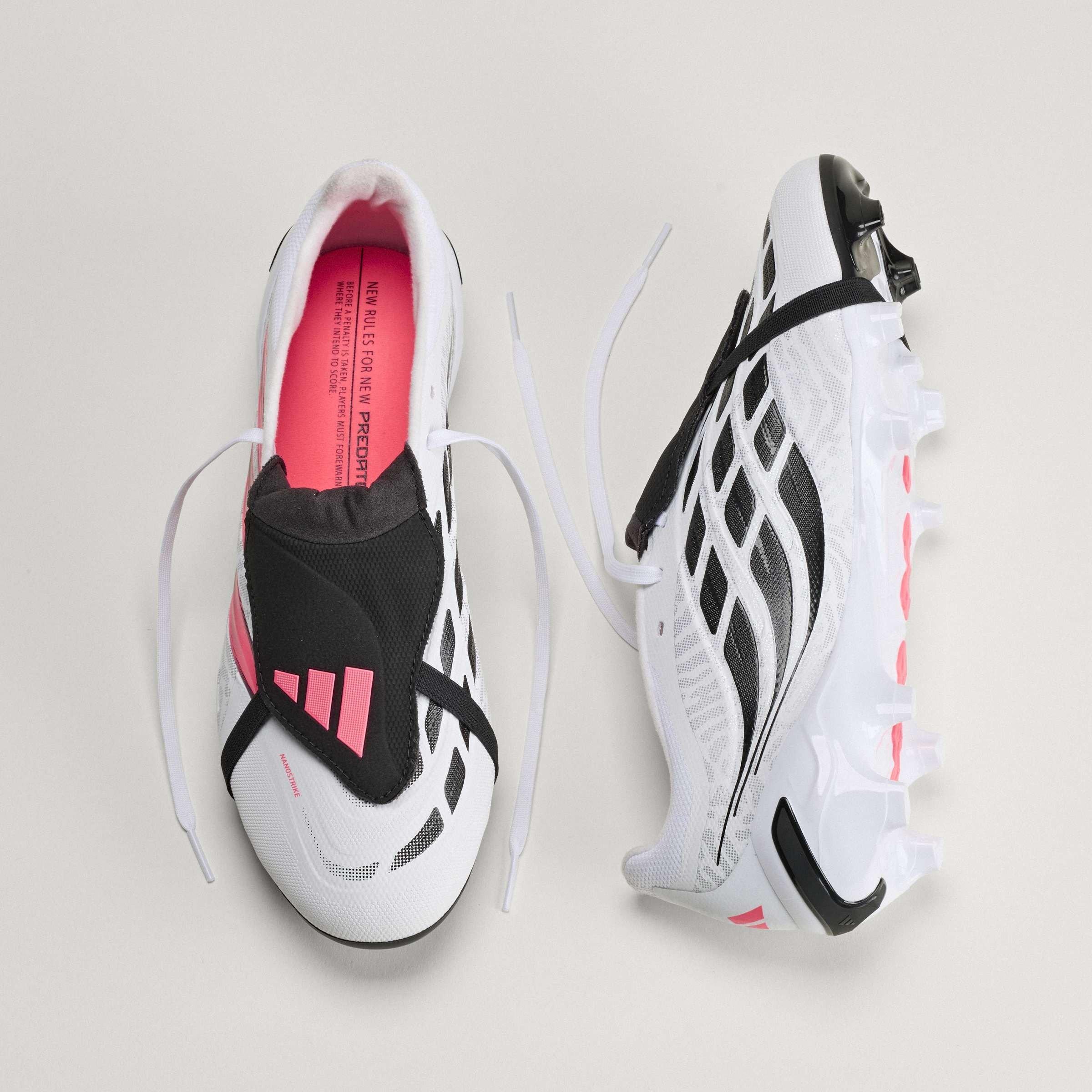 Wit/Koraal - adidas - Predator Fold-Over Tongue League Firm Ground Football Boots Mens - 13