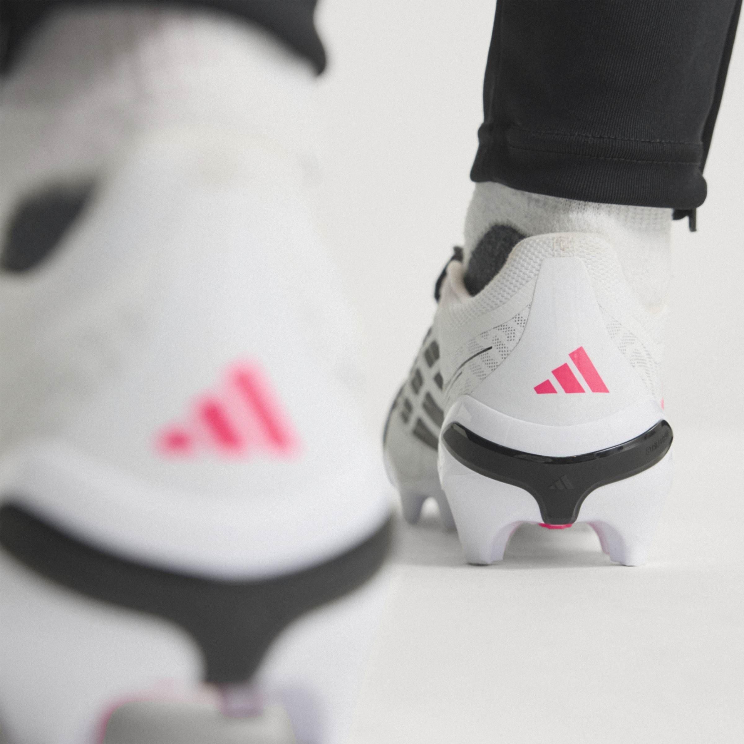 Wit/Koraal - adidas - Predator Fold-Over Tongue League Firm Ground Football Boots Mens - 15