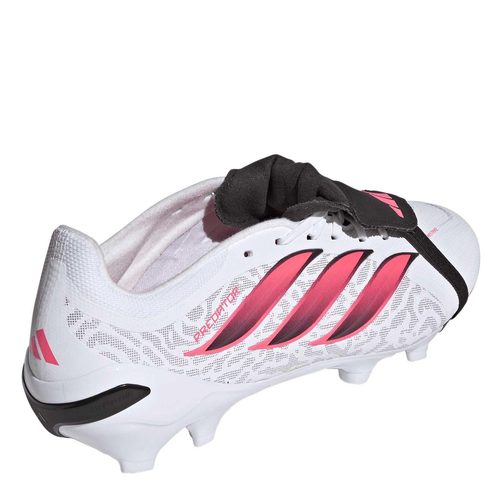 Wit/Koraal - adidas - Predator Fold-Over Tongue League Firm Ground Football Boots Mens - 5