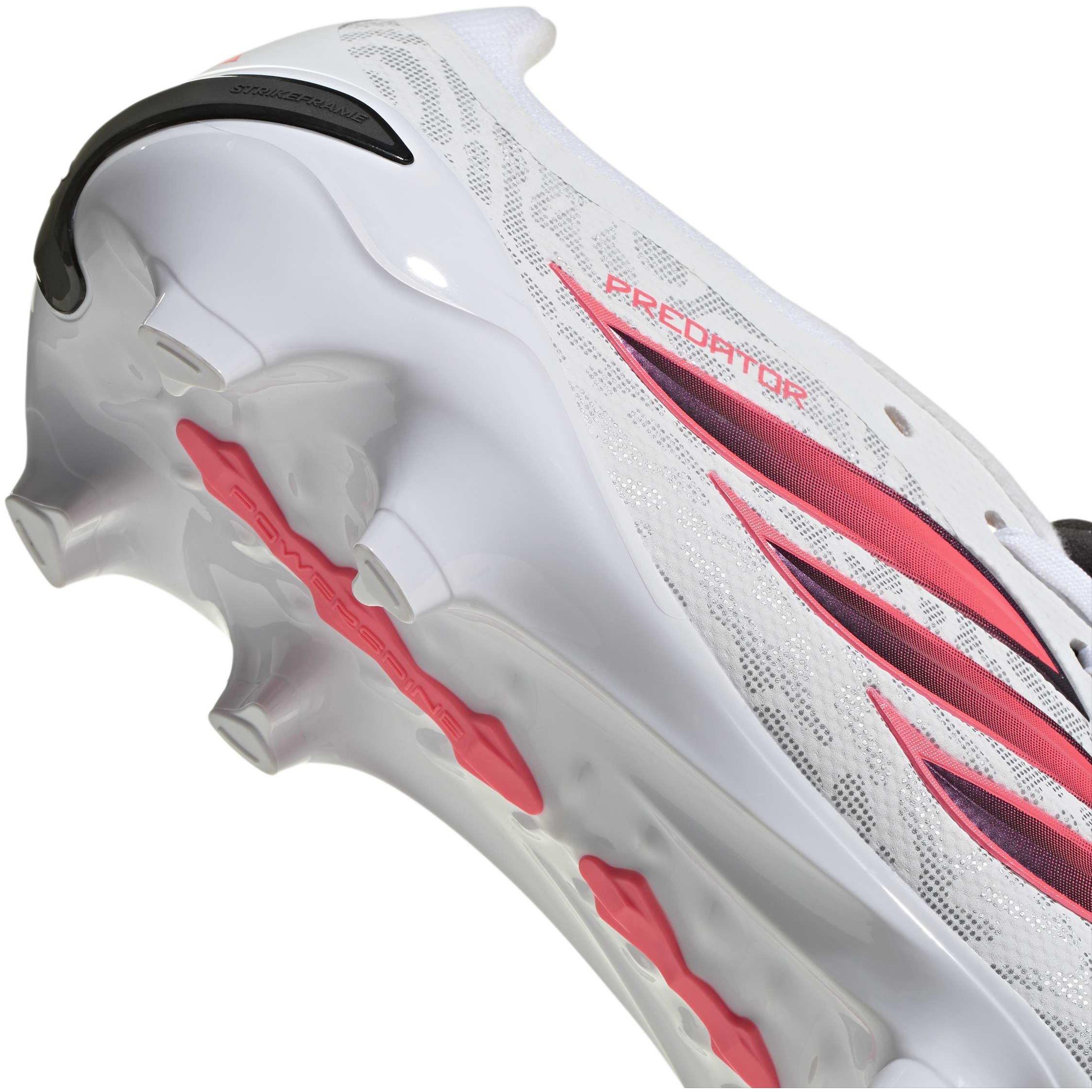 Wit/Koraal - adidas - Predator Fold-Over Tongue League Firm Ground Football Boots Mens - 9