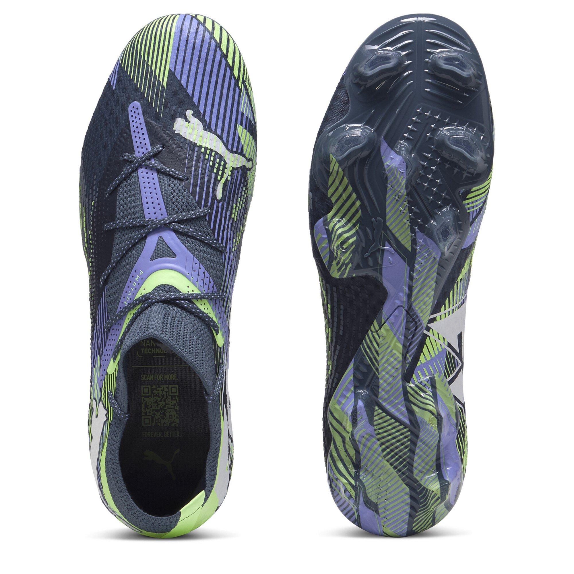 Grey/White/Grn - Puma - Future 7 Ultimate Firm Ground Football Boots - 3