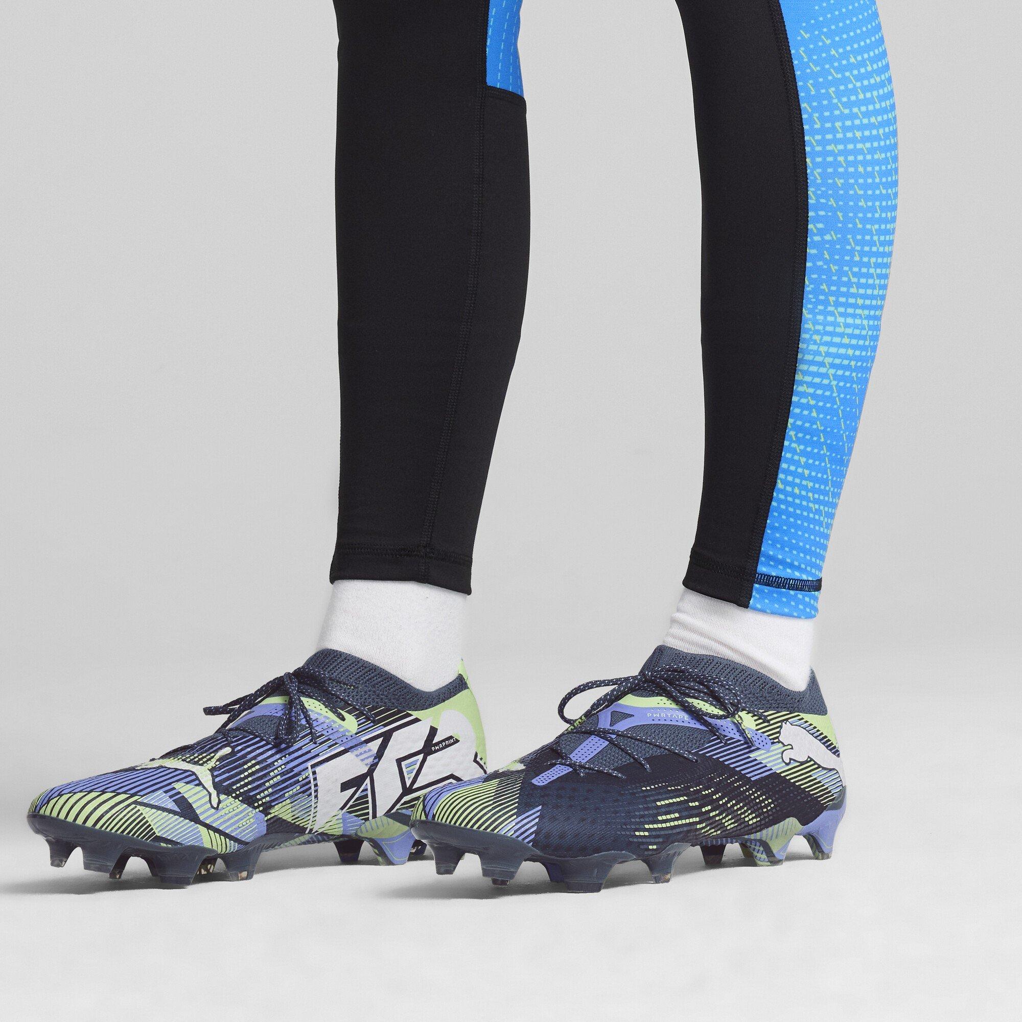 Grey/White/Grn - Puma - Future 7 Ultimate Firm Ground Football Boots - 7