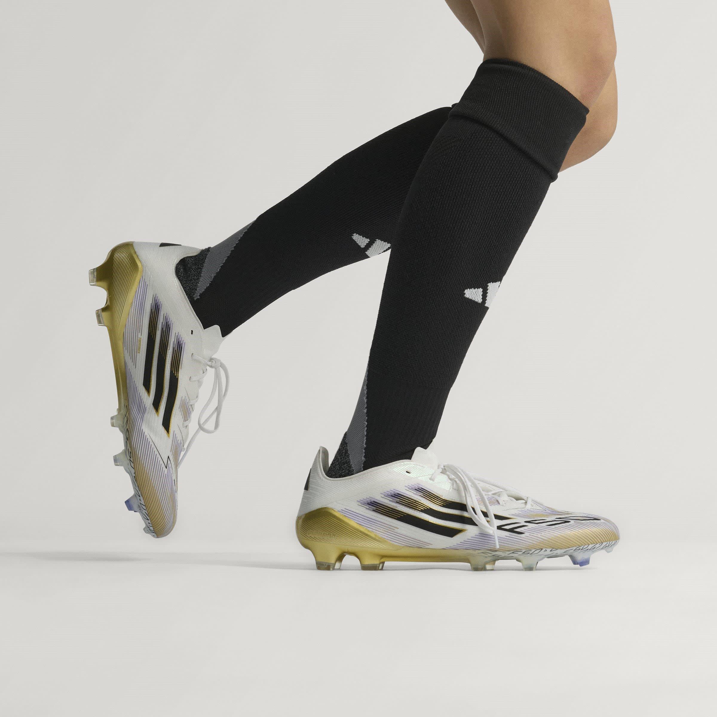 White/Blk/Gold - adidas - F50 Elite Adults Firm Ground Football Boots - 3