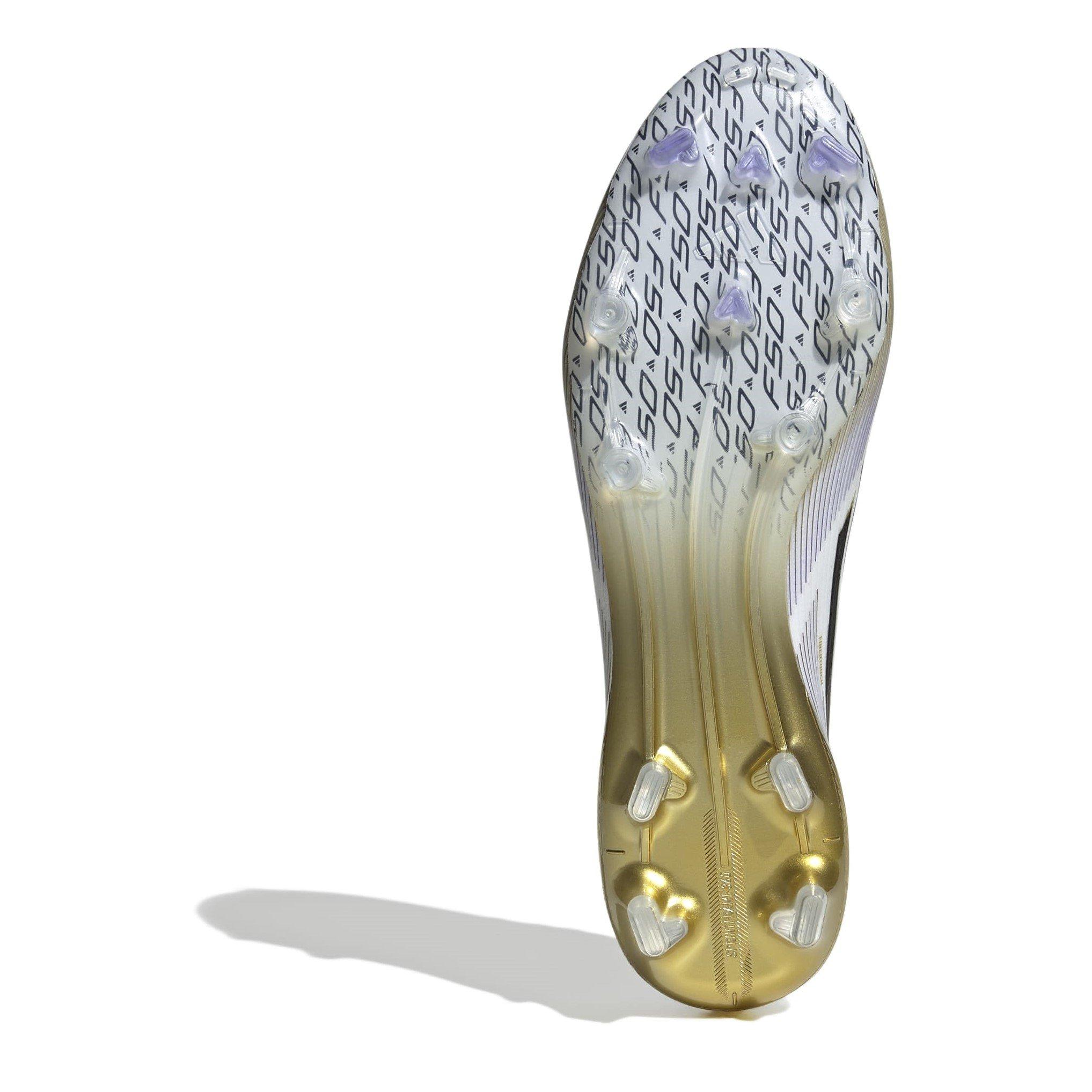 White/Blk/Gold - adidas - F50 Elite Adults Firm Ground Football Boots - 8