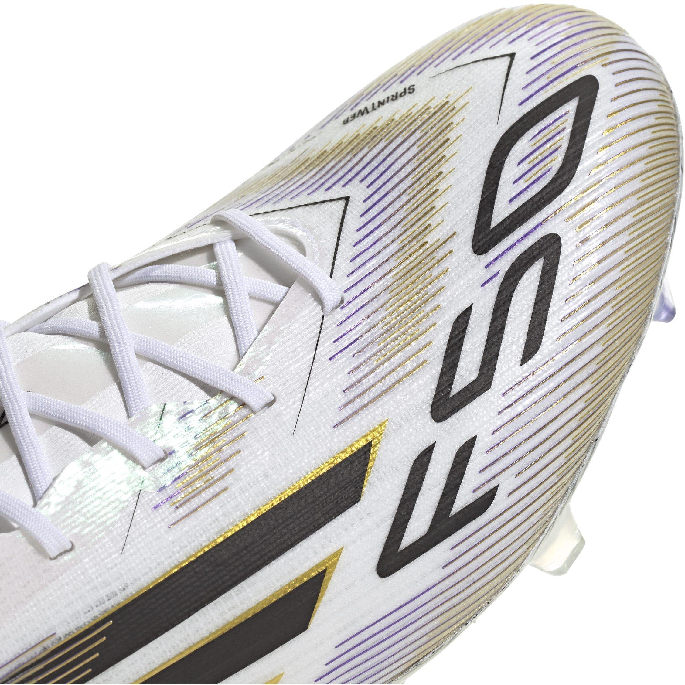 White/Blk/Gold - adidas - F50 Elite Adults Firm Ground Football Boots - 10