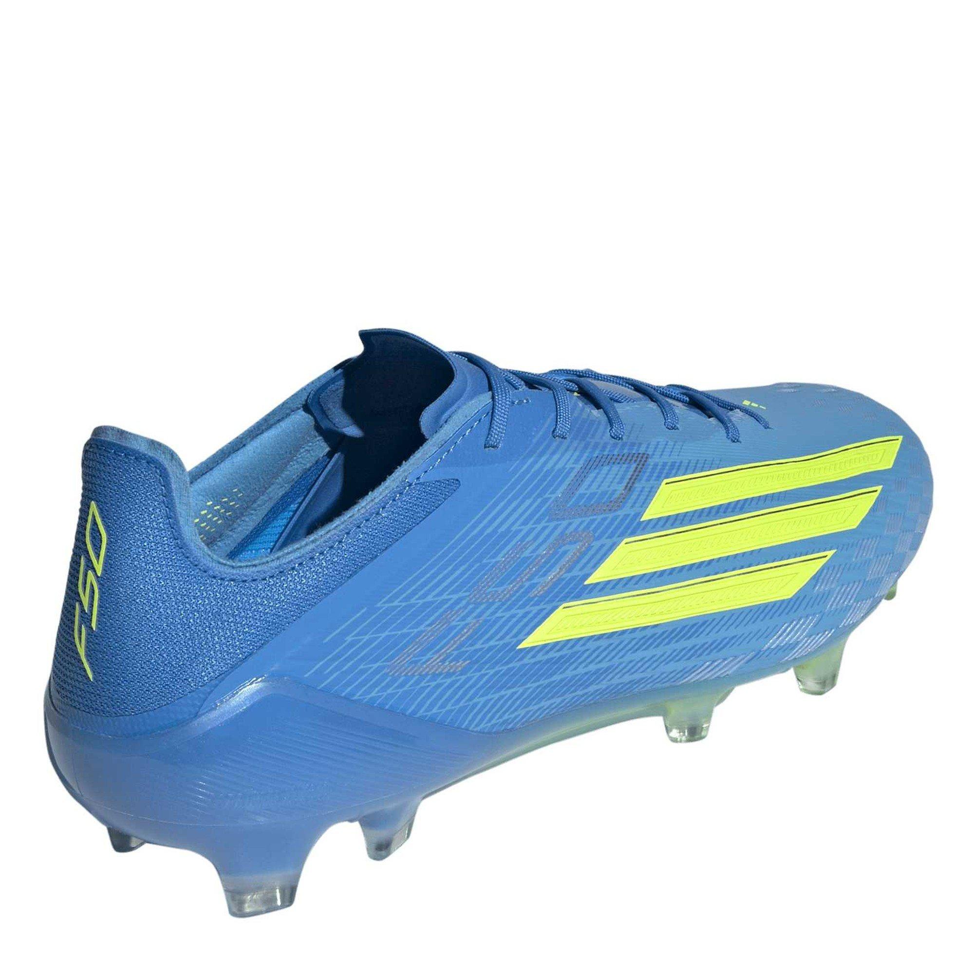Blauw/Geel - adidas - F50 Elite Adults Firm Ground Football Boots - 5