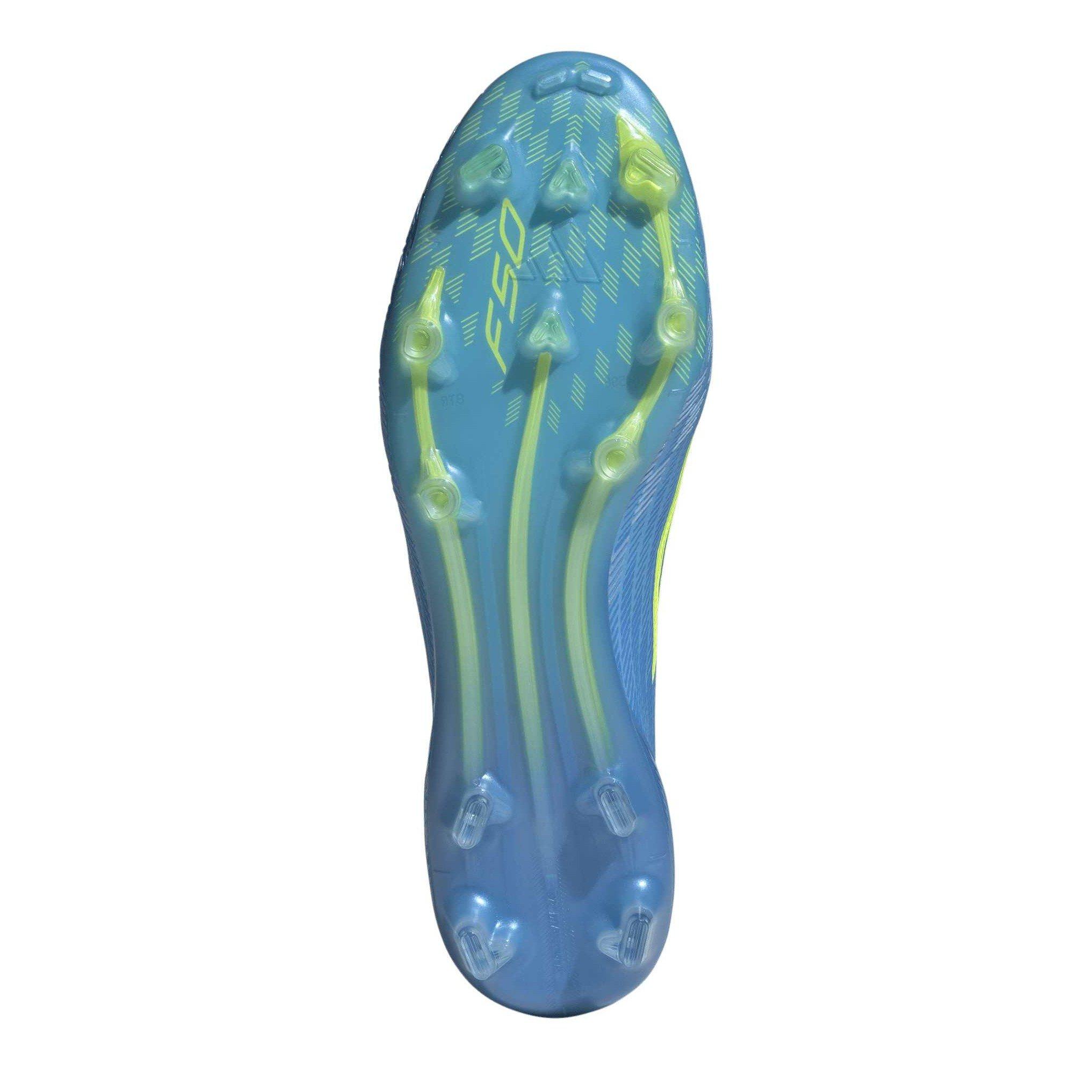 Blauw/Geel - adidas - F50 Elite Adults Firm Ground Football Boots - 8