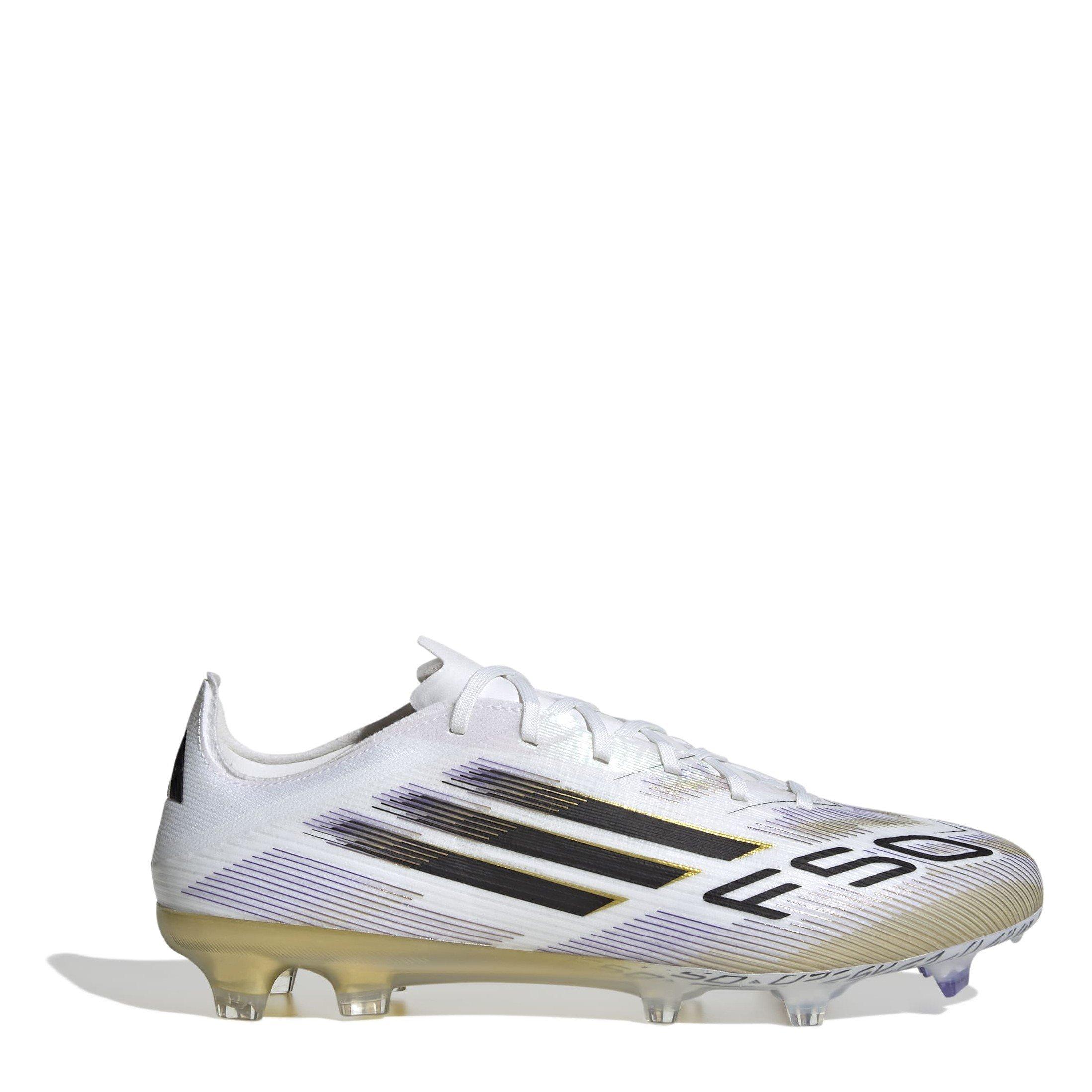 White/Blk/Gold - adidas - F50 Pro Adults Firm Ground Football Boots - 1