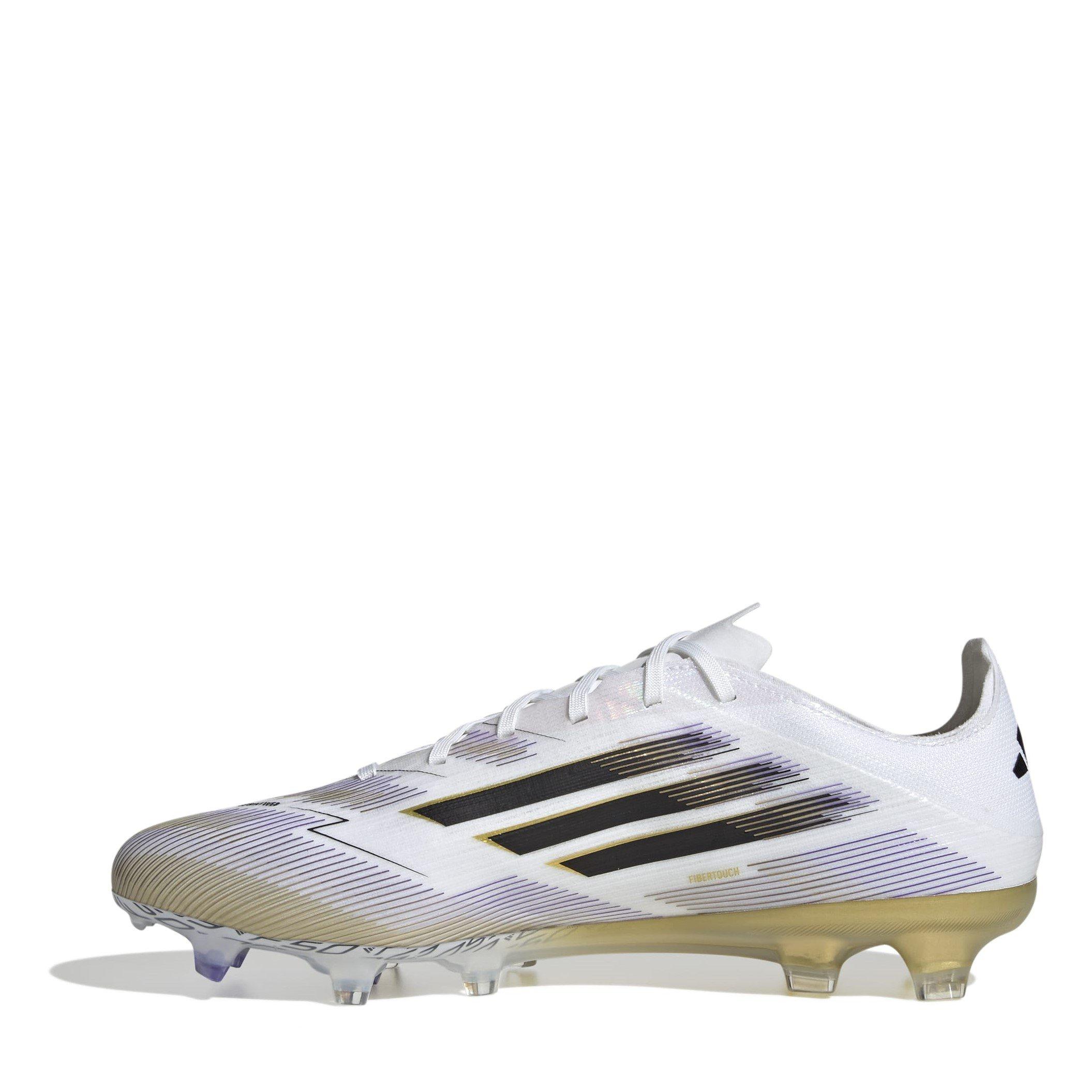 White/Blk/Gold - adidas - F50 Pro Adults Firm Ground Football Boots - 2