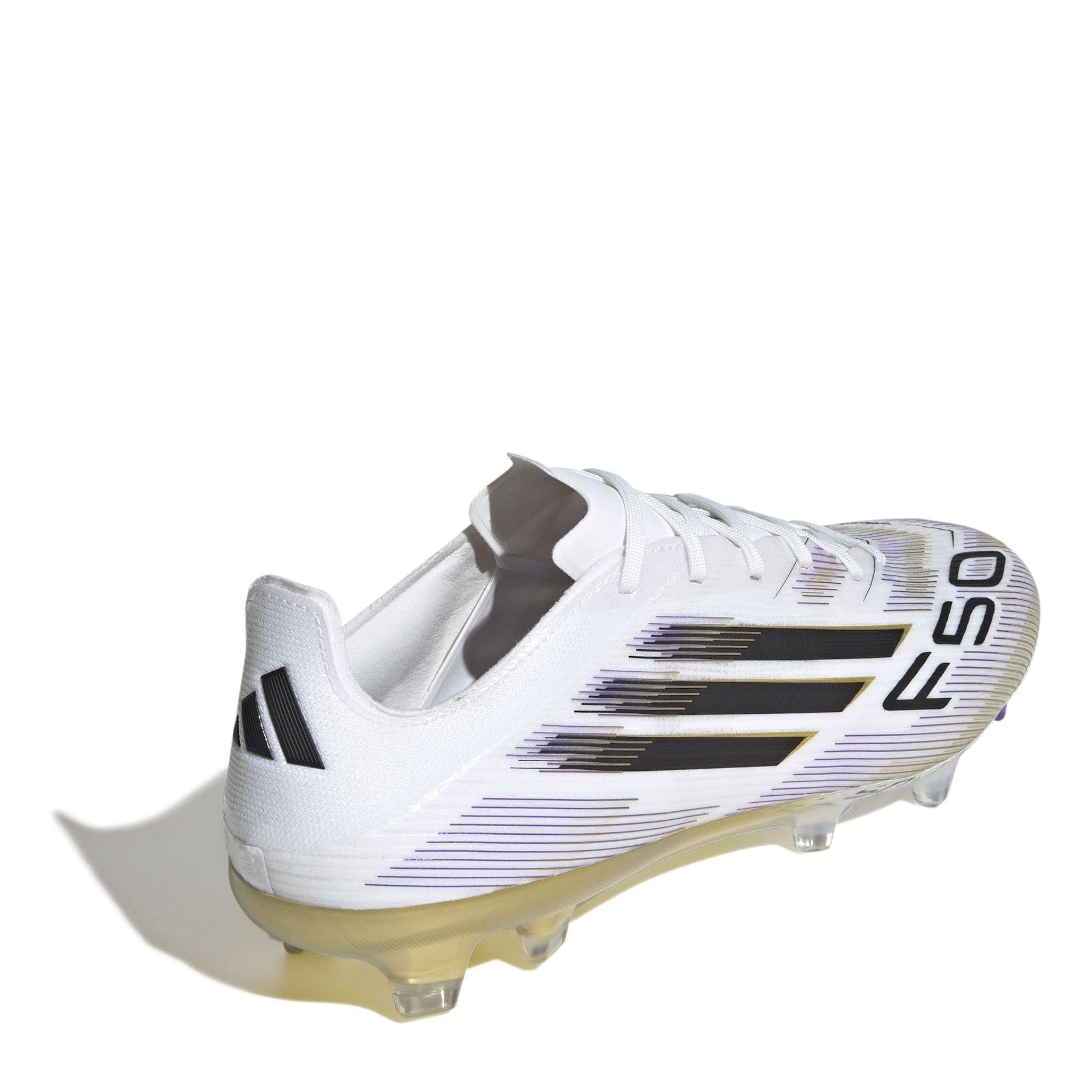 White/Blk/Gold - adidas - F50 Pro Adults Firm Ground Football Boots - 4