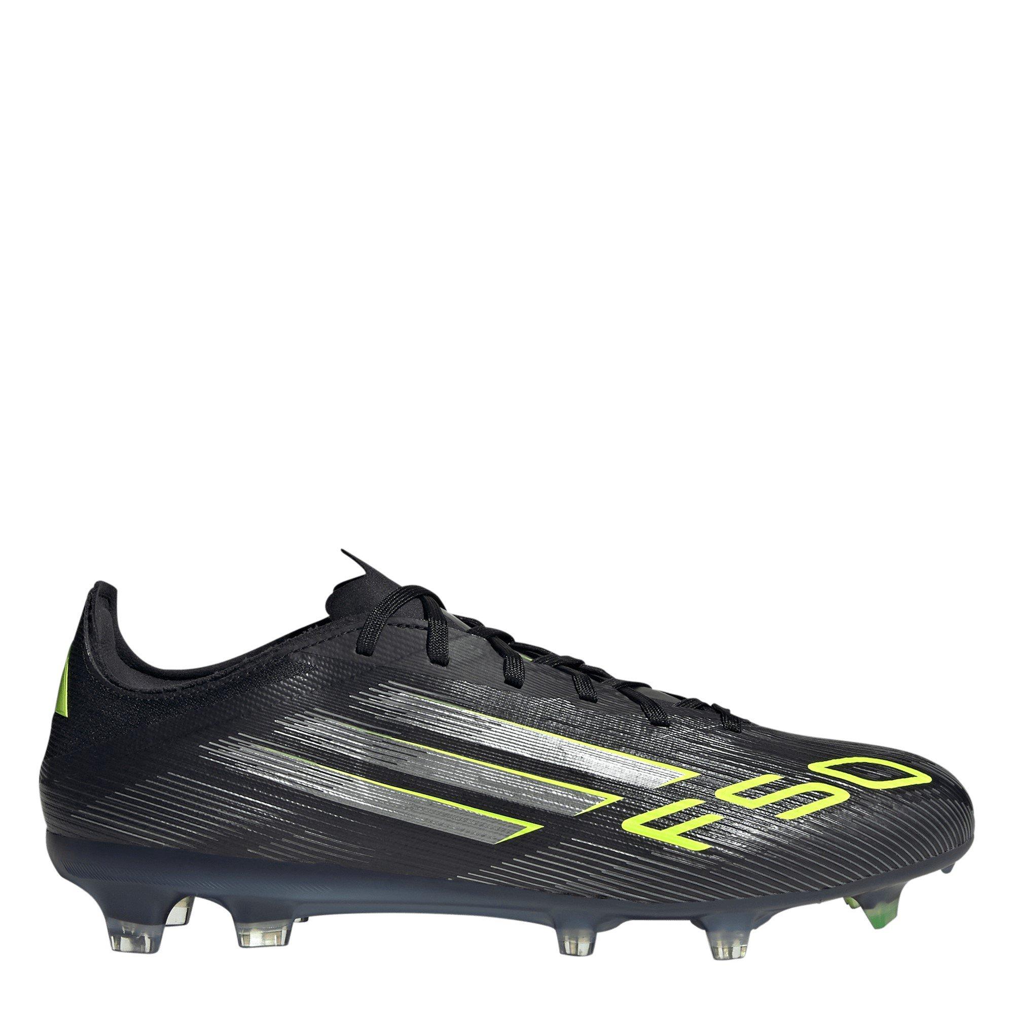 Adidas Men's F50 Pro Adults Firm Ground Football Boots - Black/Lemon - 11.5(46.7)