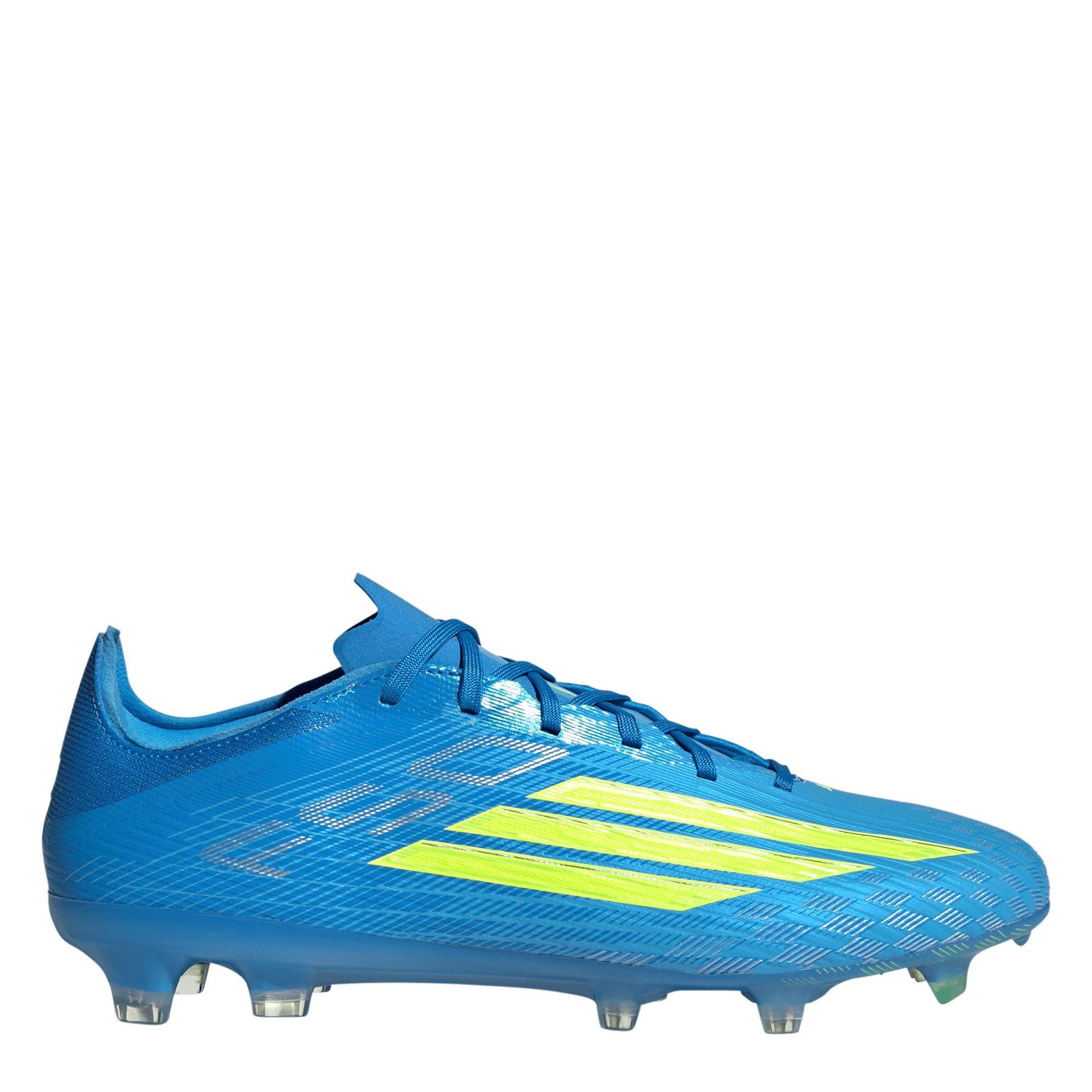 Adidas Men's F50 Pro Adults Firm Ground Football Boots - Blue/Yellow - 8 (42)