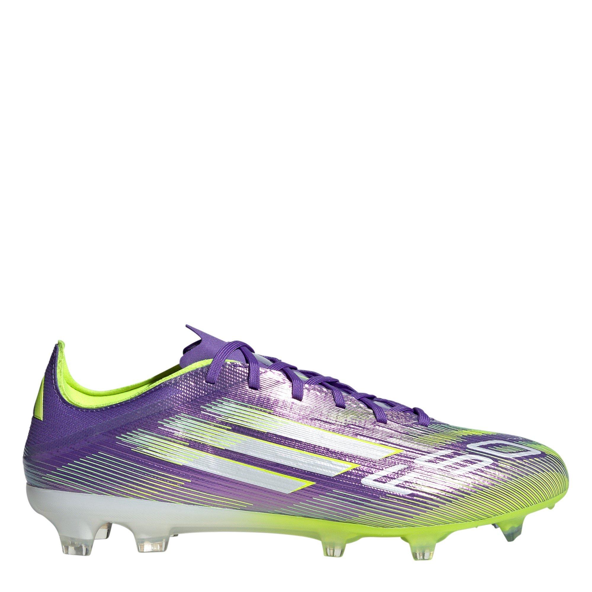 Adidas Men's F50 Pro Adults Firm Ground Football Boots - Purple/White - 11.5(46.7)