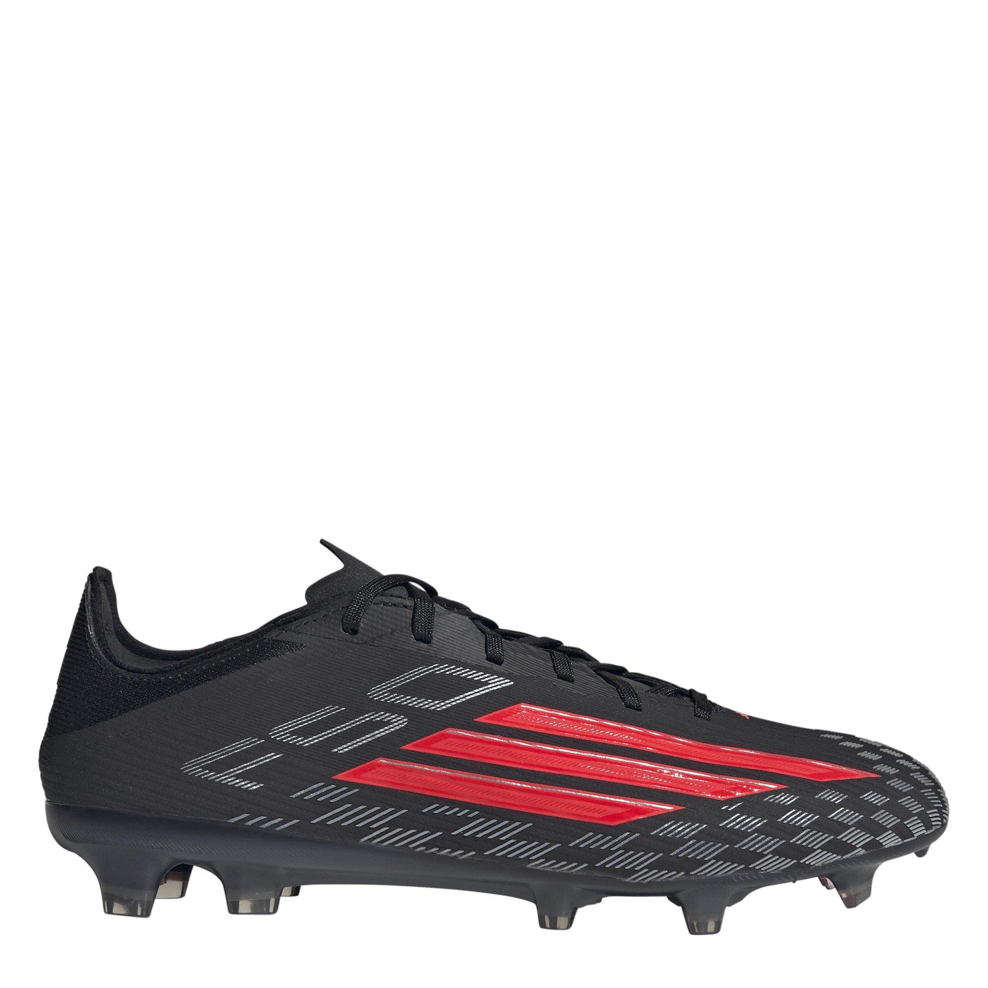 Adidas Men's F50 Pro Adults Firm Ground Football Boots - Black/Red - 12 (47.3)