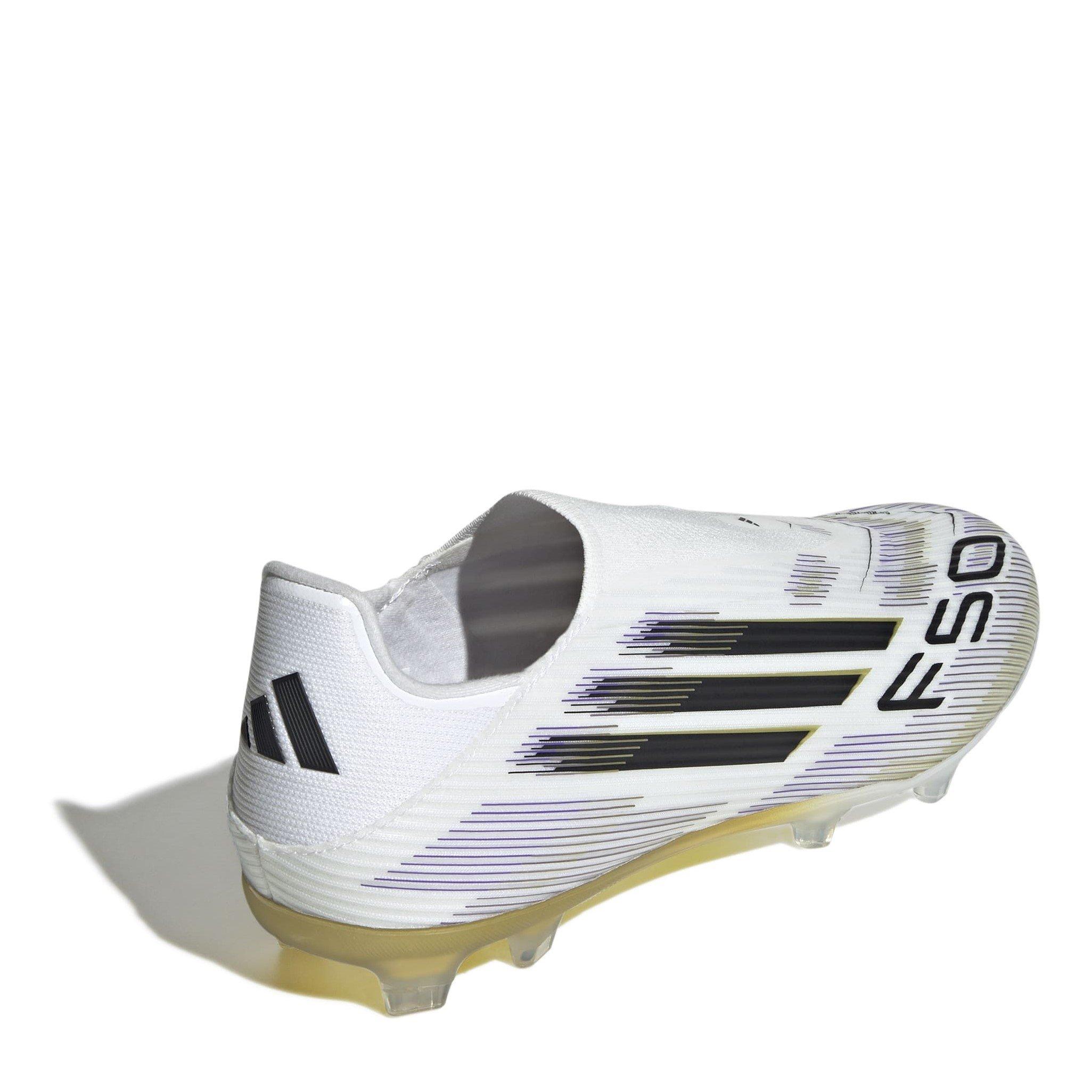 White/Blk/Gold - adidas - F50 League Laceless Adults Firm Ground Football Boots - 4