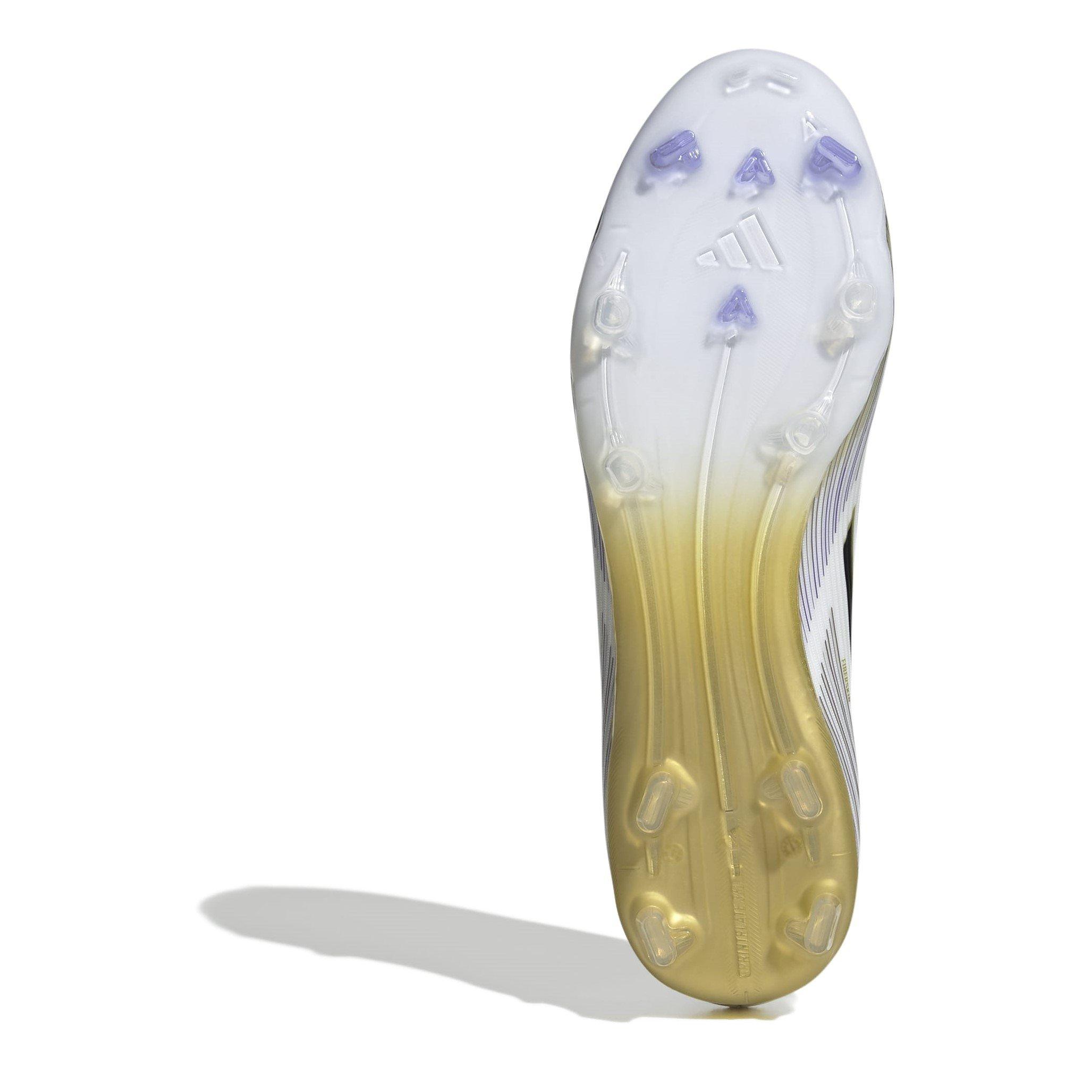 White/Blk/Gold - adidas - F50 League Laceless Adults Firm Ground Football Boots - 6