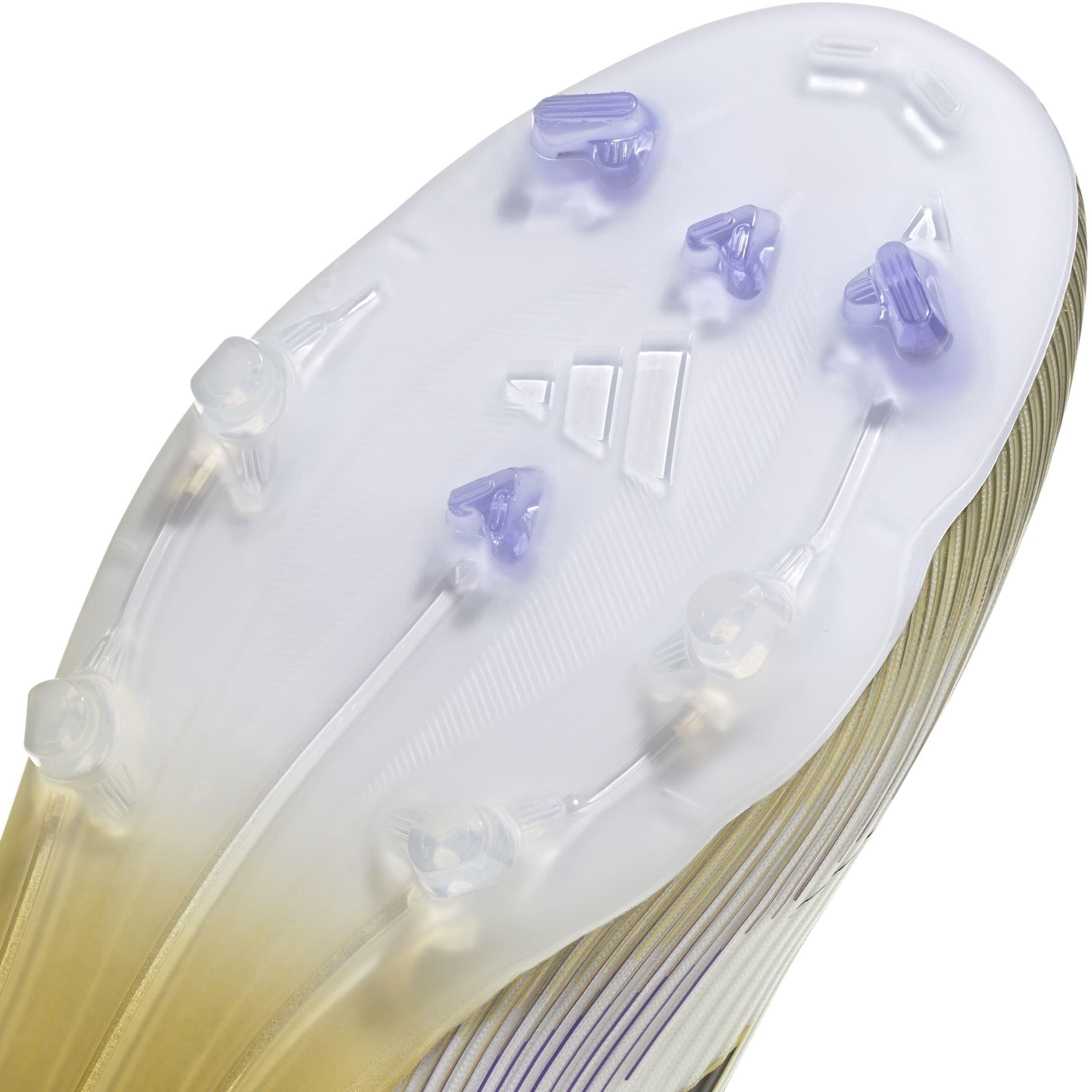 White/Blk/Gold - adidas - F50 League Laceless Adults Firm Ground Football Boots - 8