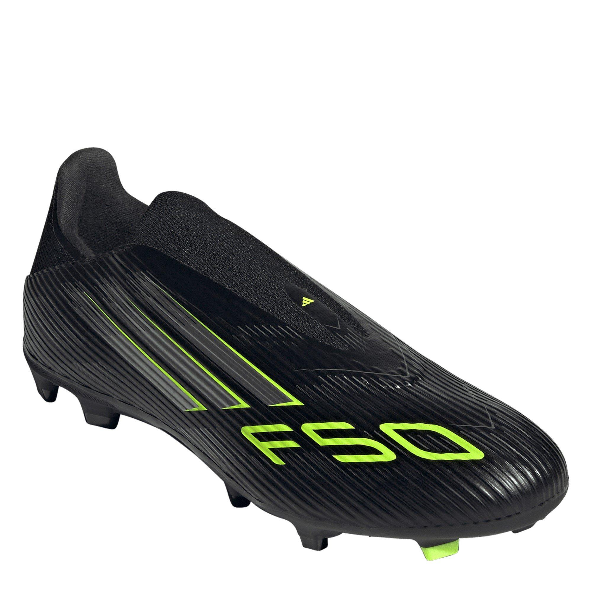 Zwart/Citroen - adidas - F50 League Laceless Adults Firm Ground Football Boots - 3
