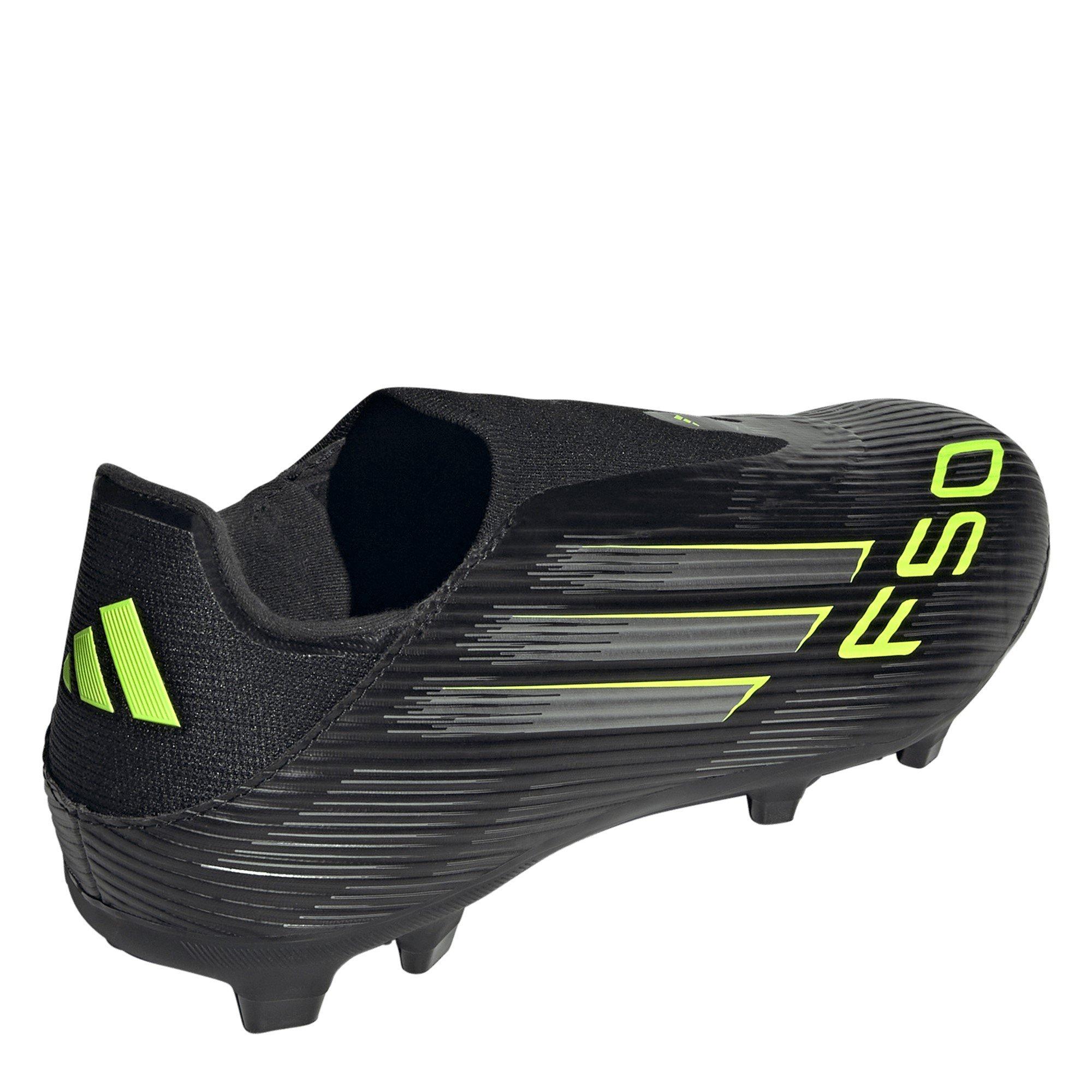 Zwart/Citroen - adidas - F50 League Laceless Adults Firm Ground Football Boots - 4
