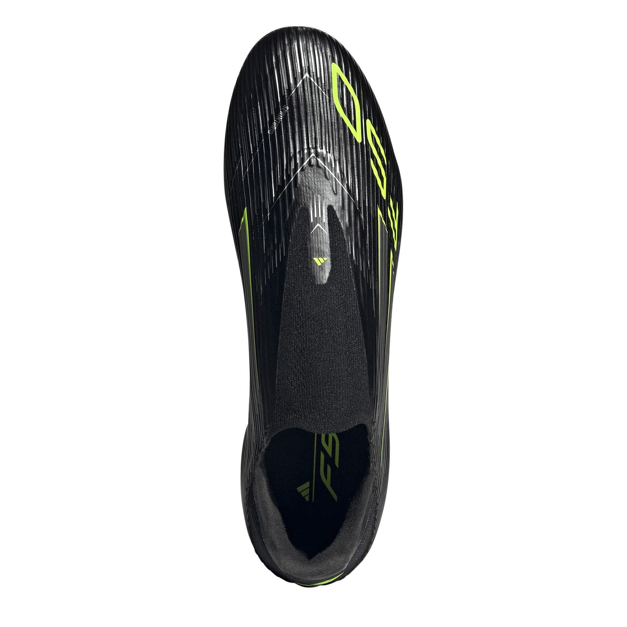 Zwart/Citroen - adidas - F50 League Laceless Adults Firm Ground Football Boots - 5