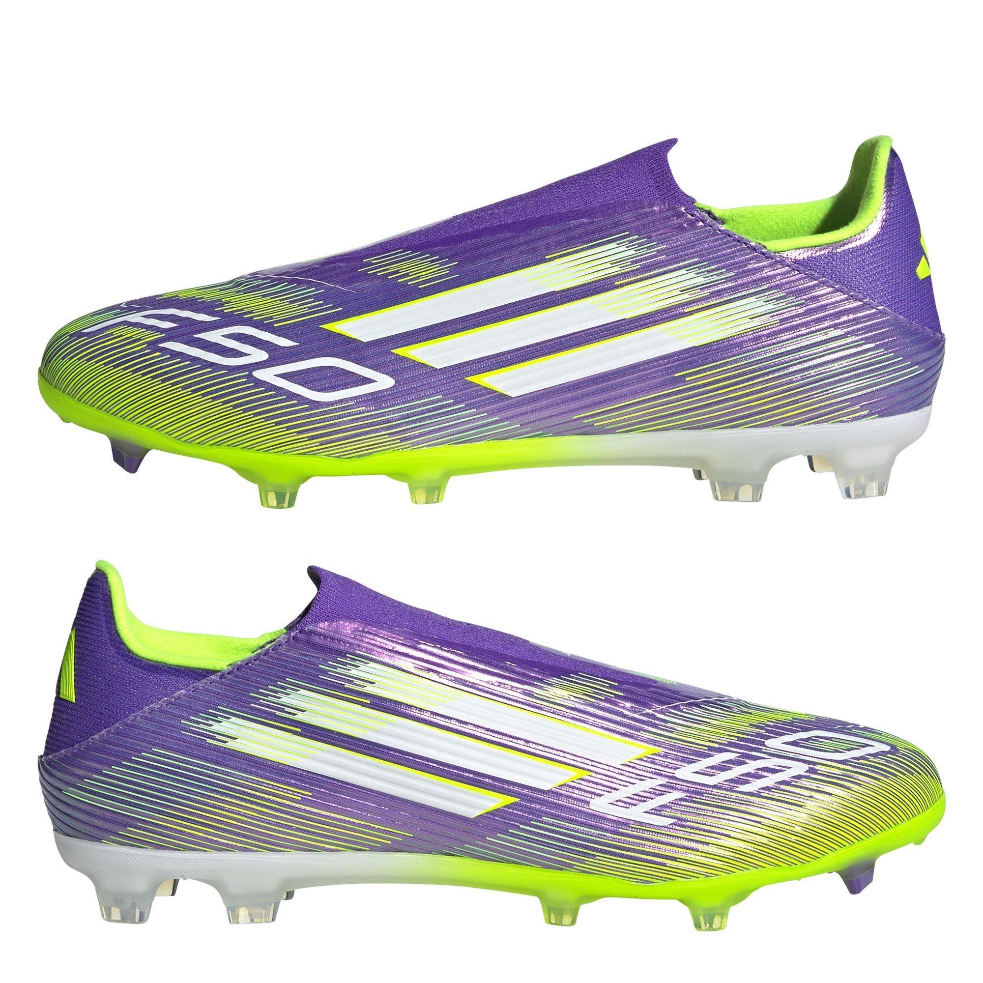 Lila/Weiß - adidas - F50 League Laceless Adults Firm Ground Football Boots - 9