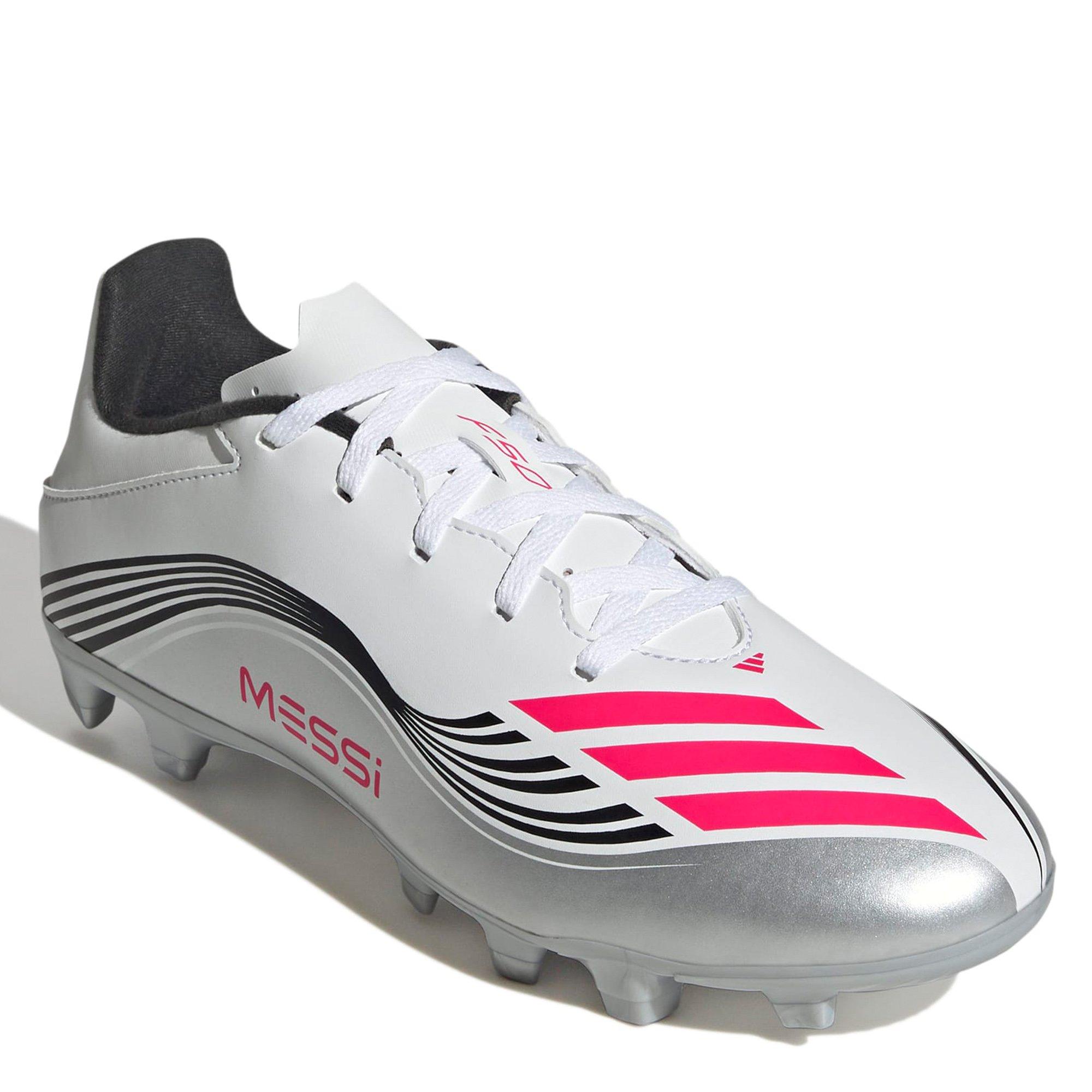 Wht/Red/Silver - adidas - F50 Messi Club Firm Ground Football Boots - 5