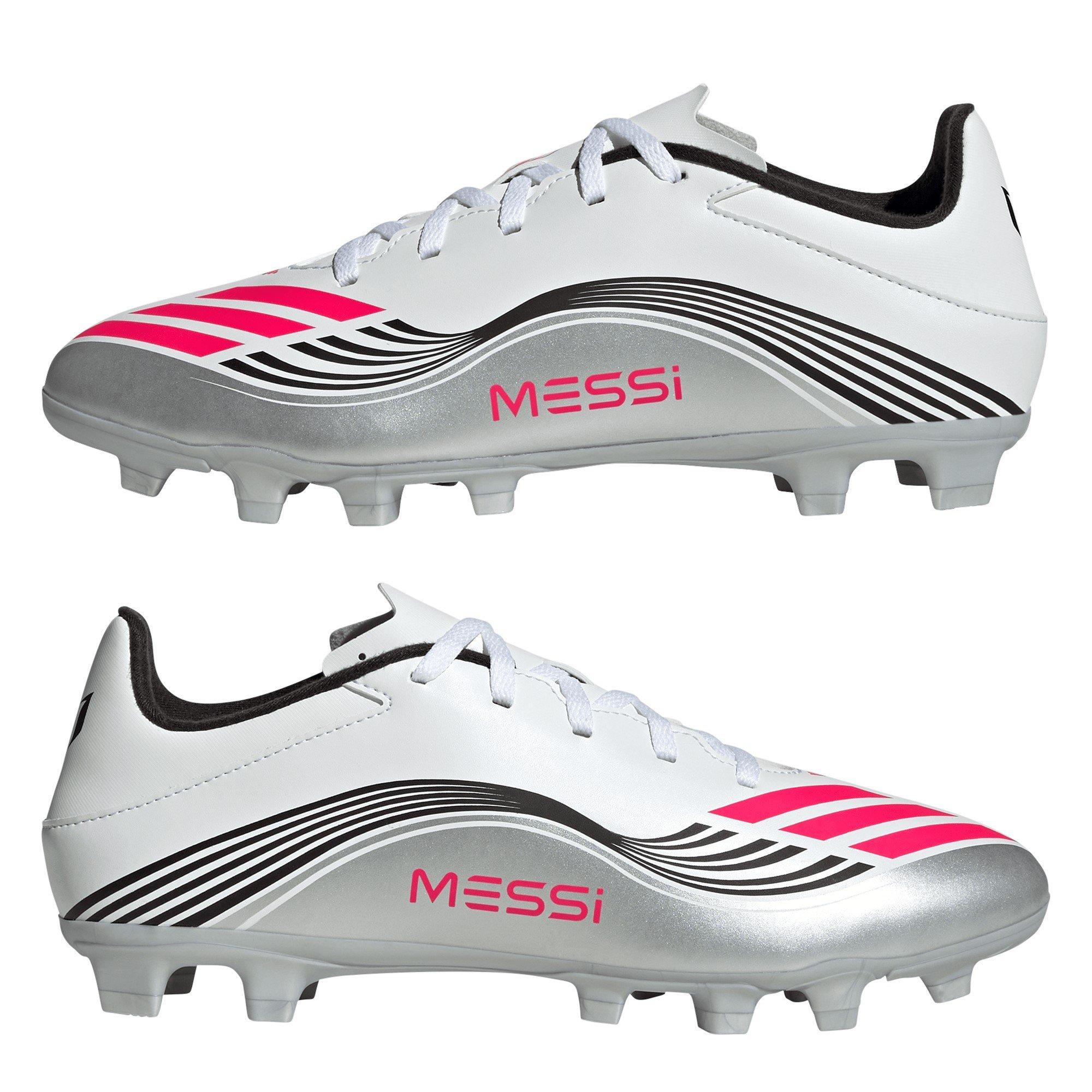 Wht/Red/Silver - adidas - F50 Messi Club Firm Ground Football Boots - 9