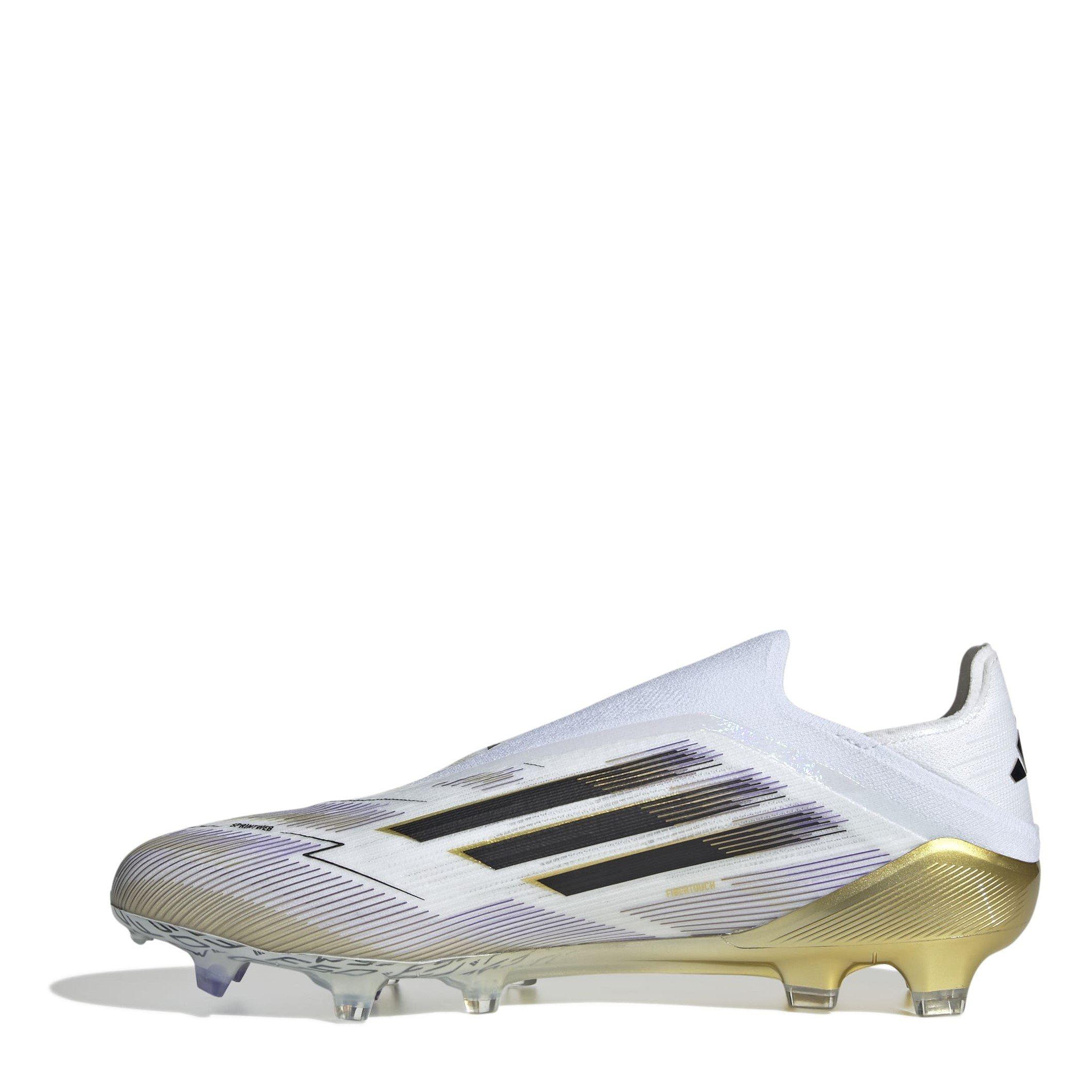 Weiß/Schwarz/Gold - adidas - F50 Elite Laceless Adults Firm Ground Football Boots - 2