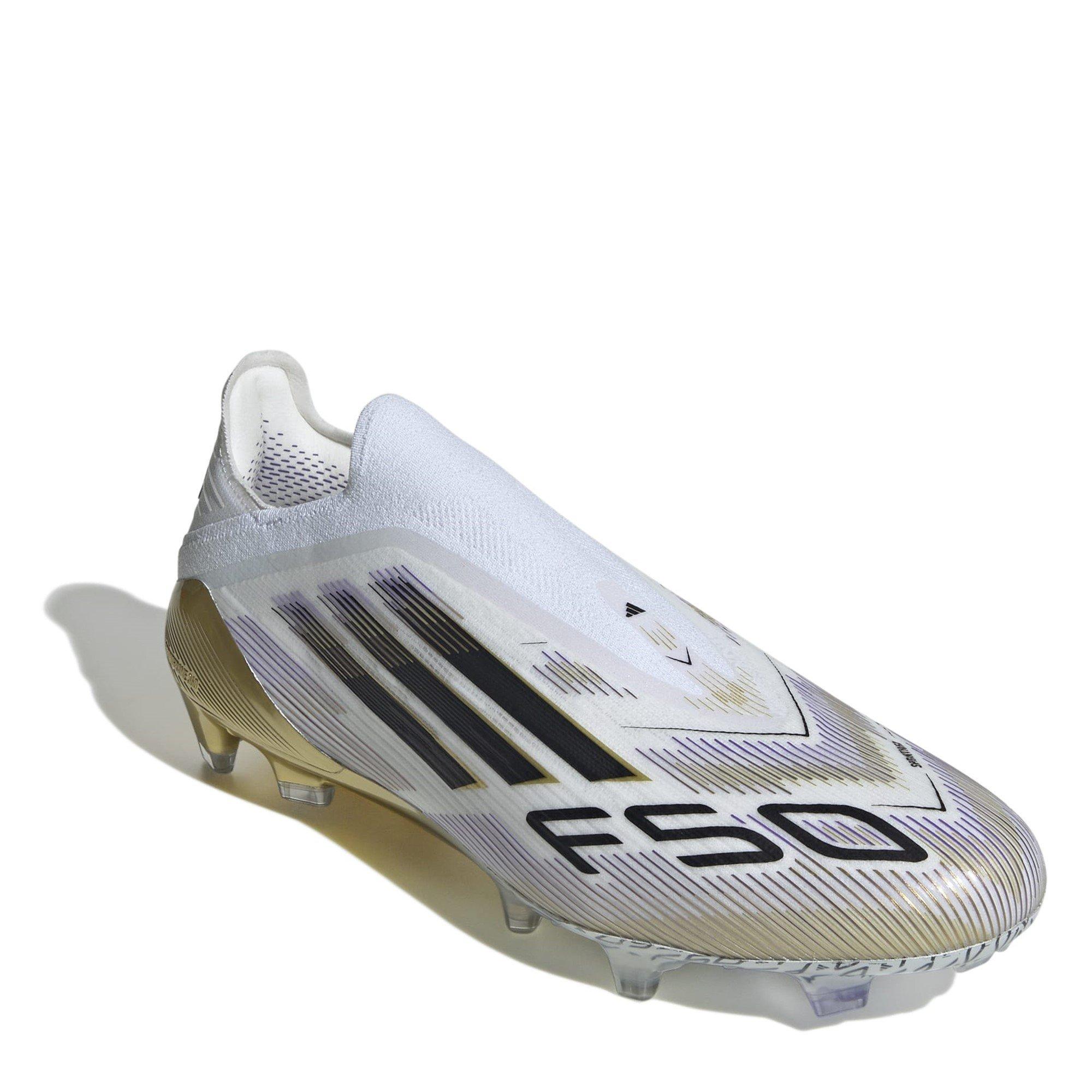 Weiß/Schwarz/Gold - adidas - F50 Elite Laceless Adults Firm Ground Football Boots - 3