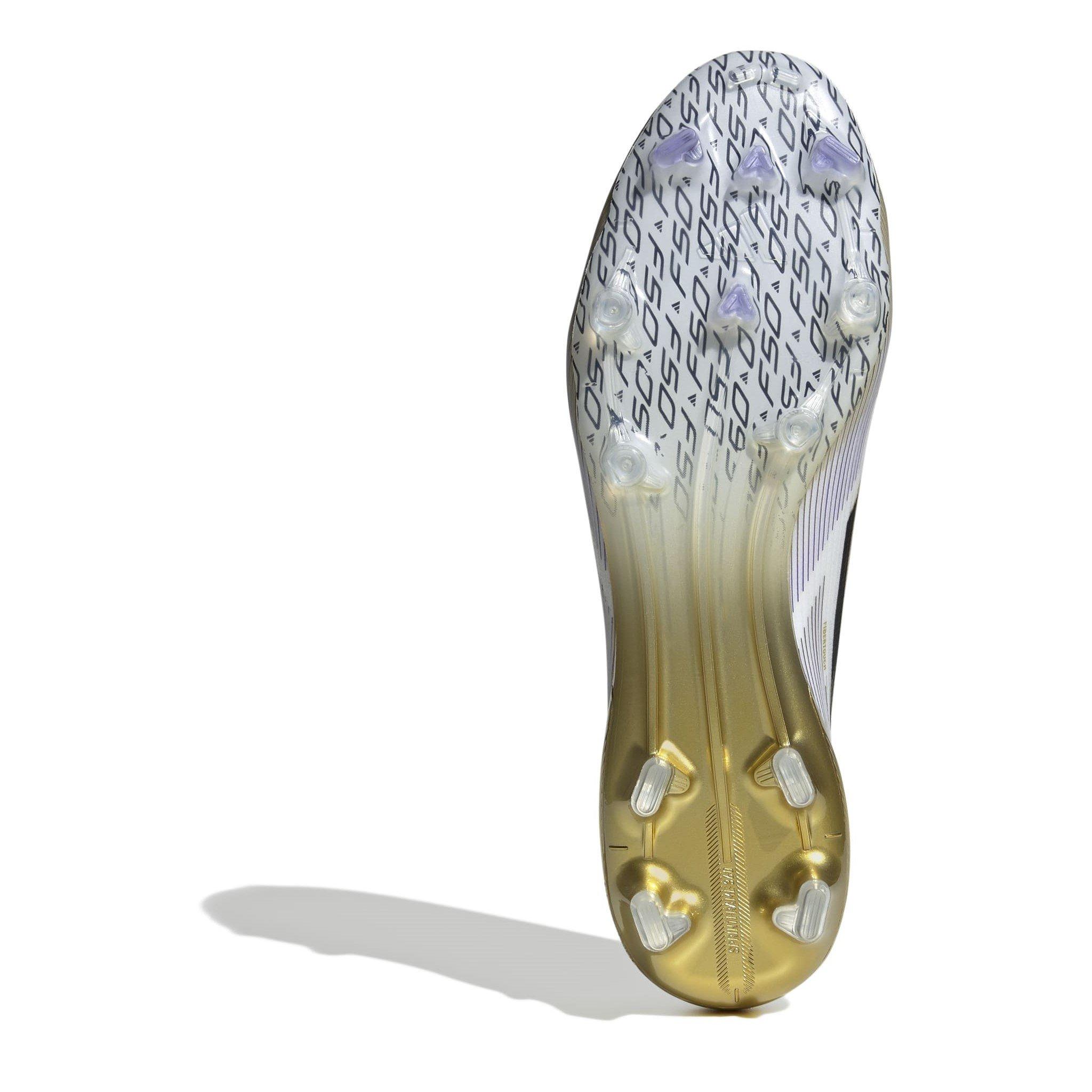 Weiß/Schwarz/Gold - adidas - F50 Elite Laceless Adults Firm Ground Football Boots - 6